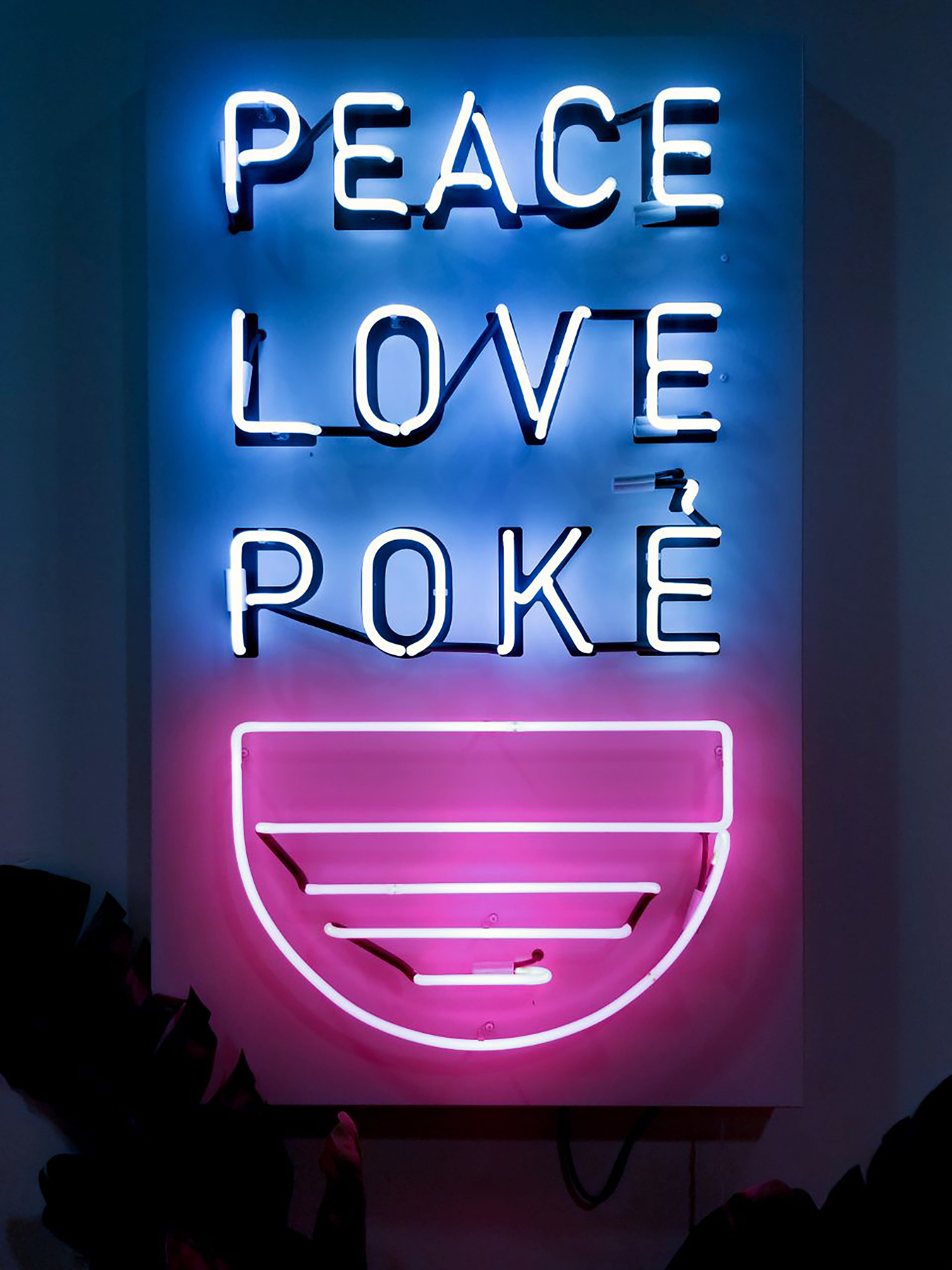 backgrounds, peace, love, sign, minimal, dark, electric, illuminated, neon Light, bright, night, vector, neon, bowl, restaurant, symbol, electricity, cafe, Phone HD Wallpaper