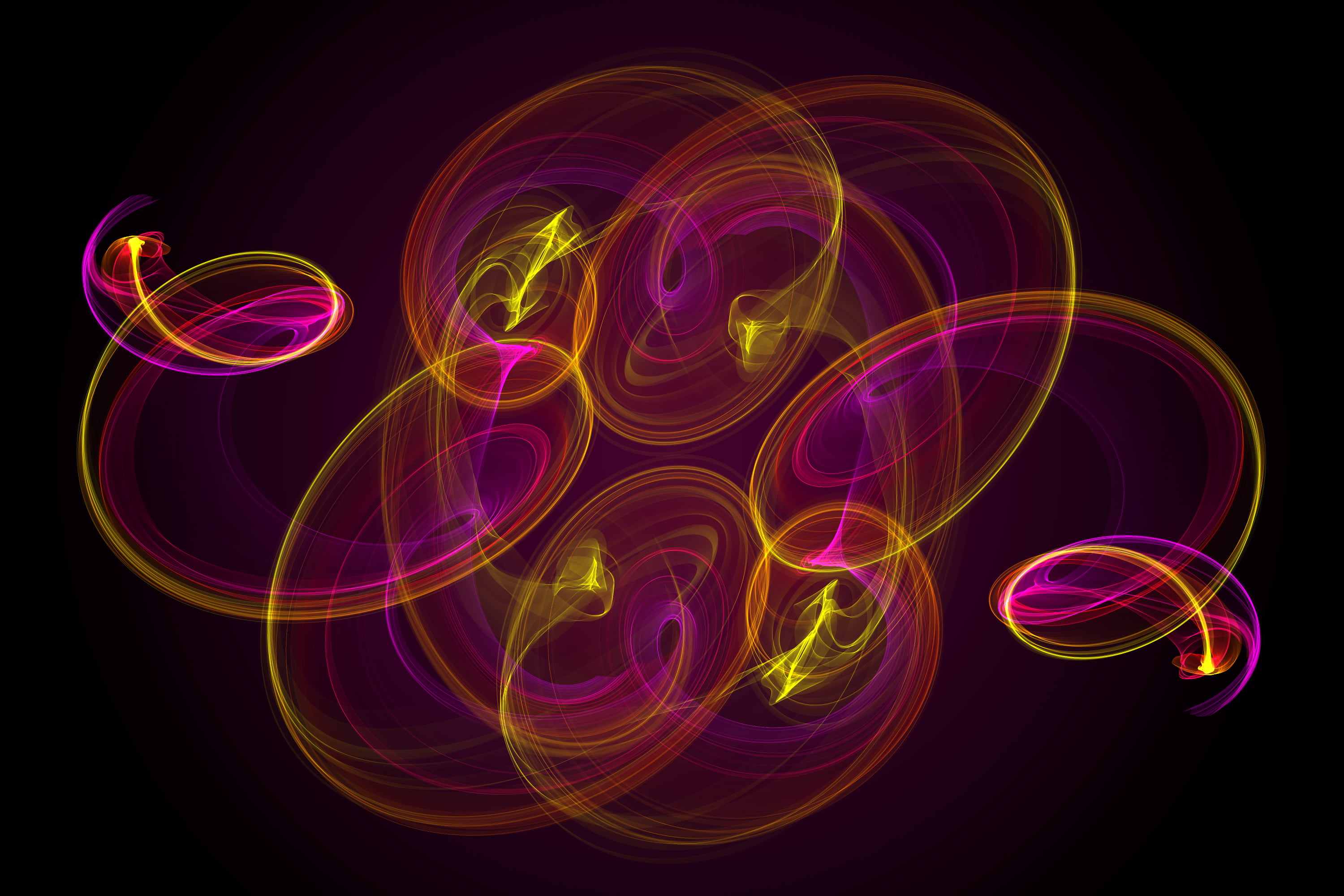 shiny, neon, red, blurred Motion, purple, geometric shape, swirl, shape, studio shot, glowing, blue, pink, decoration, night, multi Colored, HD Wallpaper