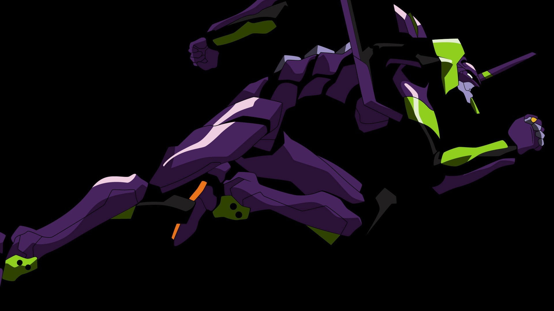 Neon Genesis Evangelion, Simple Background, 1080P, EVA Unit 01, anime, HD Wallpaper
