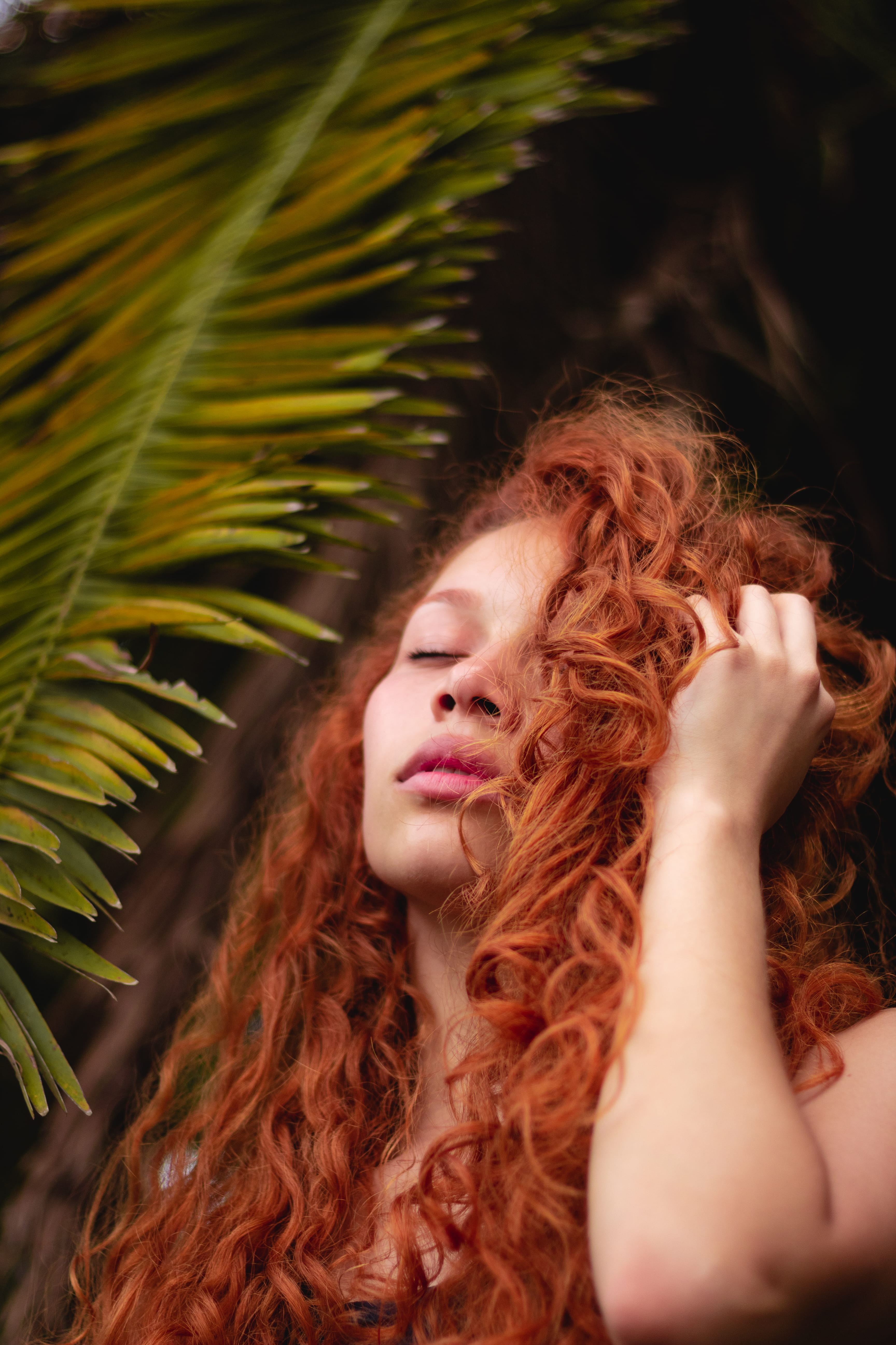 young, beauty, female, palm, one person, 5K, hand, close-up, hair, lifestyles, beautiful woman, headshot, adult, facial expression, attractive, curly hair, Phone HD Wallpaper
