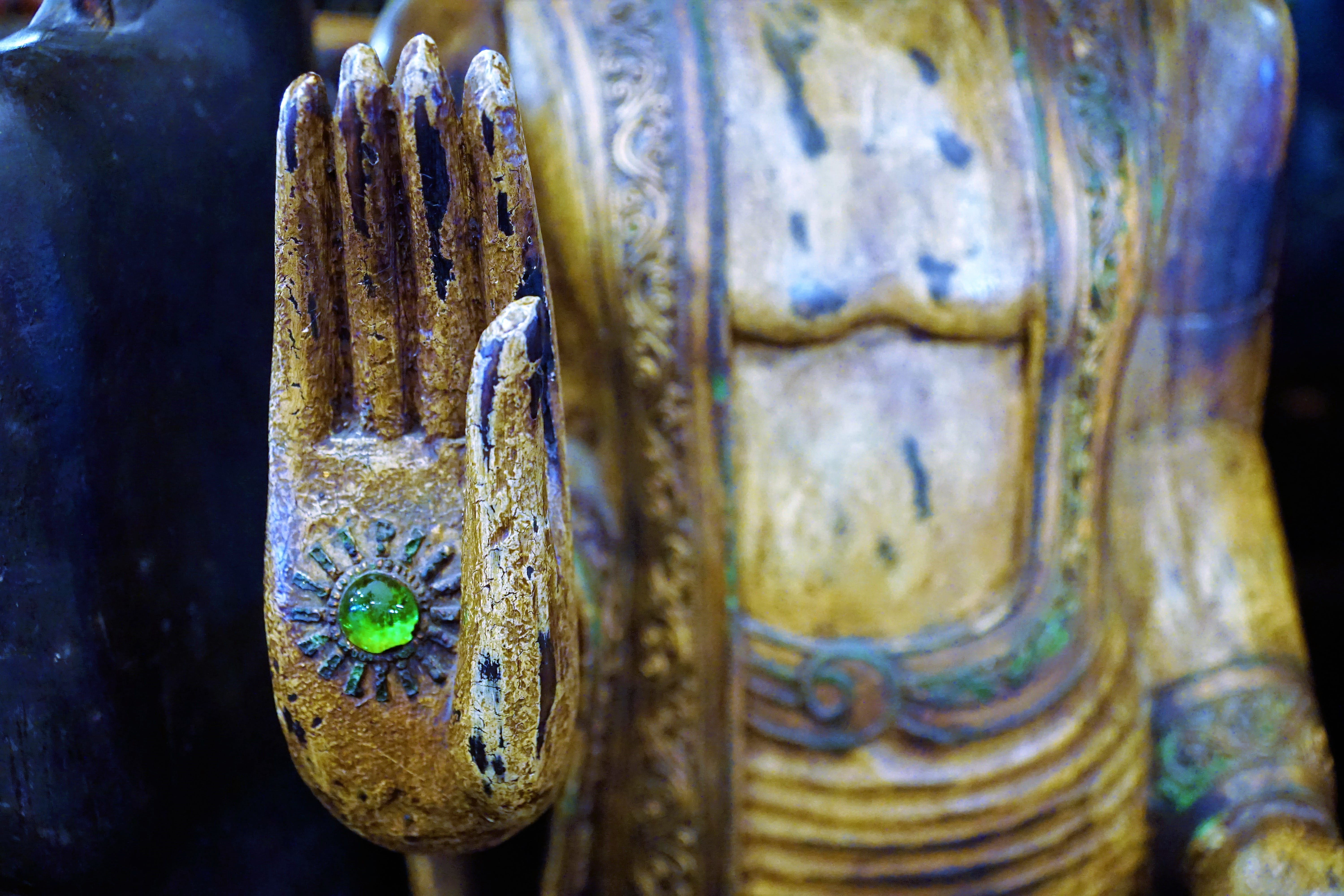 traditionally, body, outdoors, gem, luck, holy, focus on foreground, bid, no, blue, figure, love, color, craft, close-up, stone, meditation, pattern, blessing, HD Wallpaper