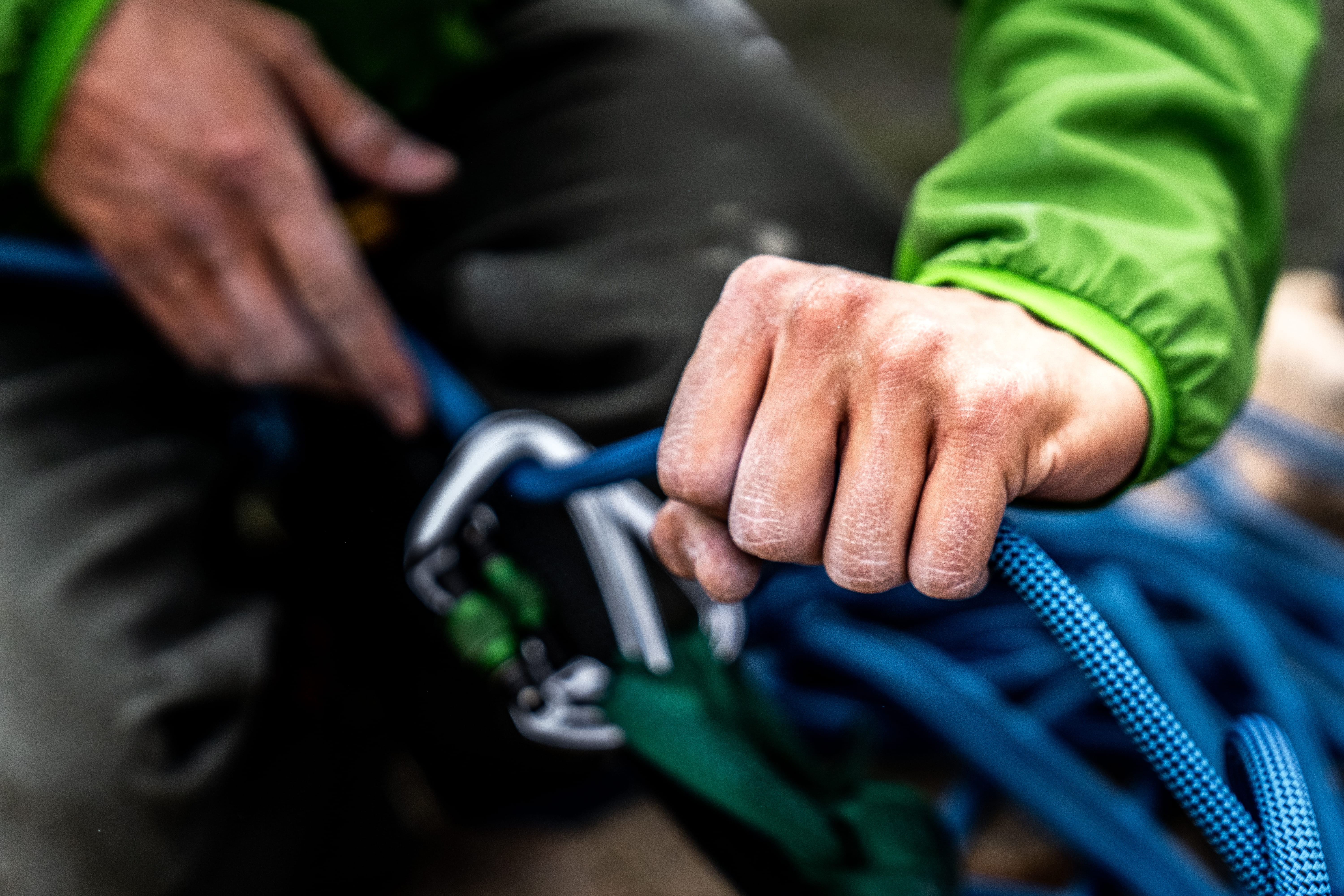 body part, sewing, weapon, blue, challenge, riding, safety harness, weaponry, focus on foreground, close-up, day, san luis obispo, activity, human limb, HD Wallpaper