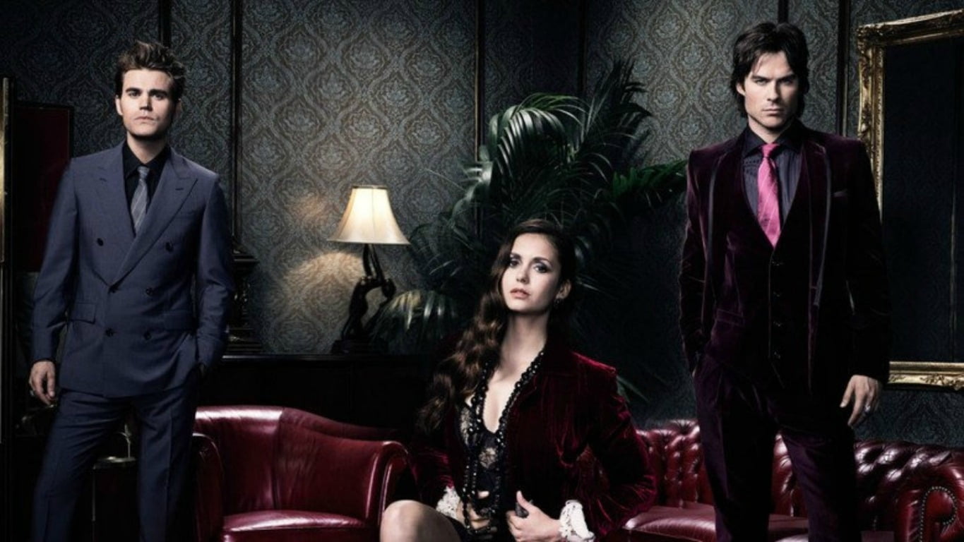 luxury, 720P, looking at camera, fantasy, actor, Paul Wesley, people, Ian Somerhalder, dark, portrait, adult, young men, women, group of people, the vampire diaries, HD Wallpaper