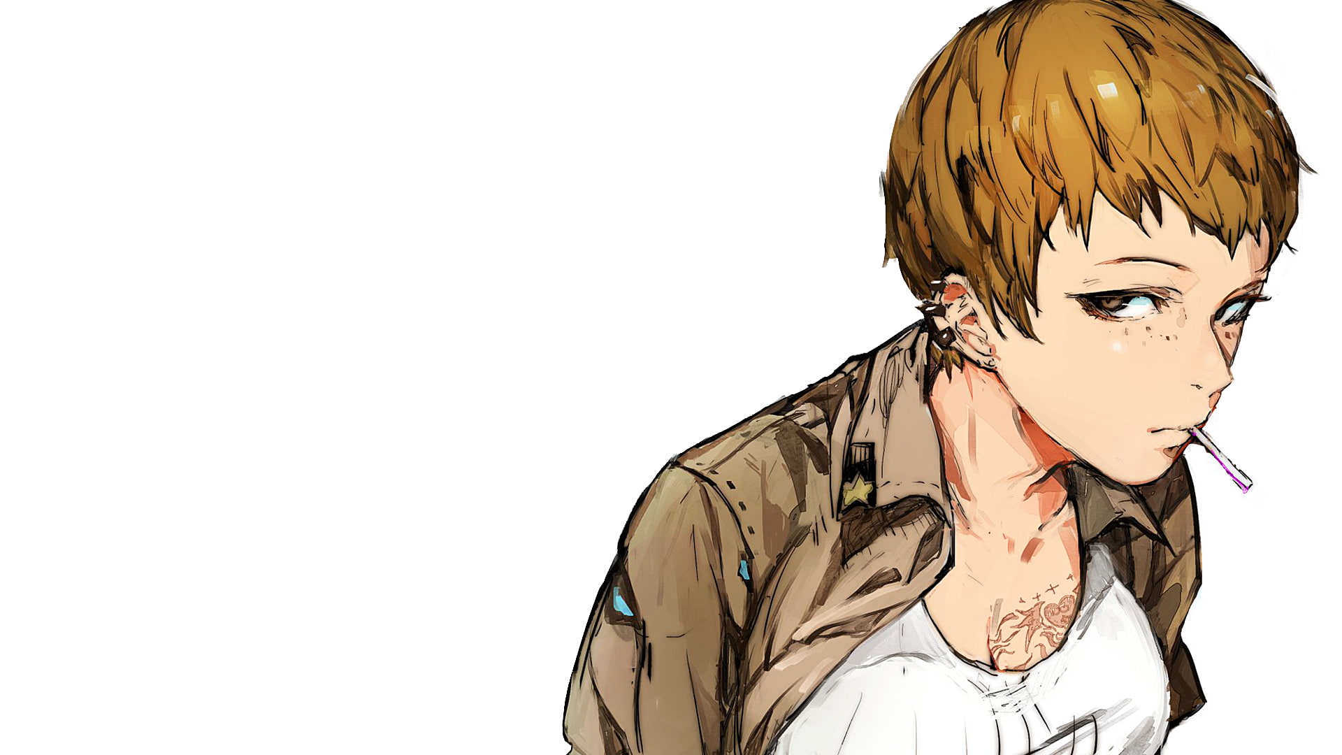 jacket, Naomi (Girls Und Panzer), 1080P, Girls und Panzer, anime girls, short hair, HD Wallpaper