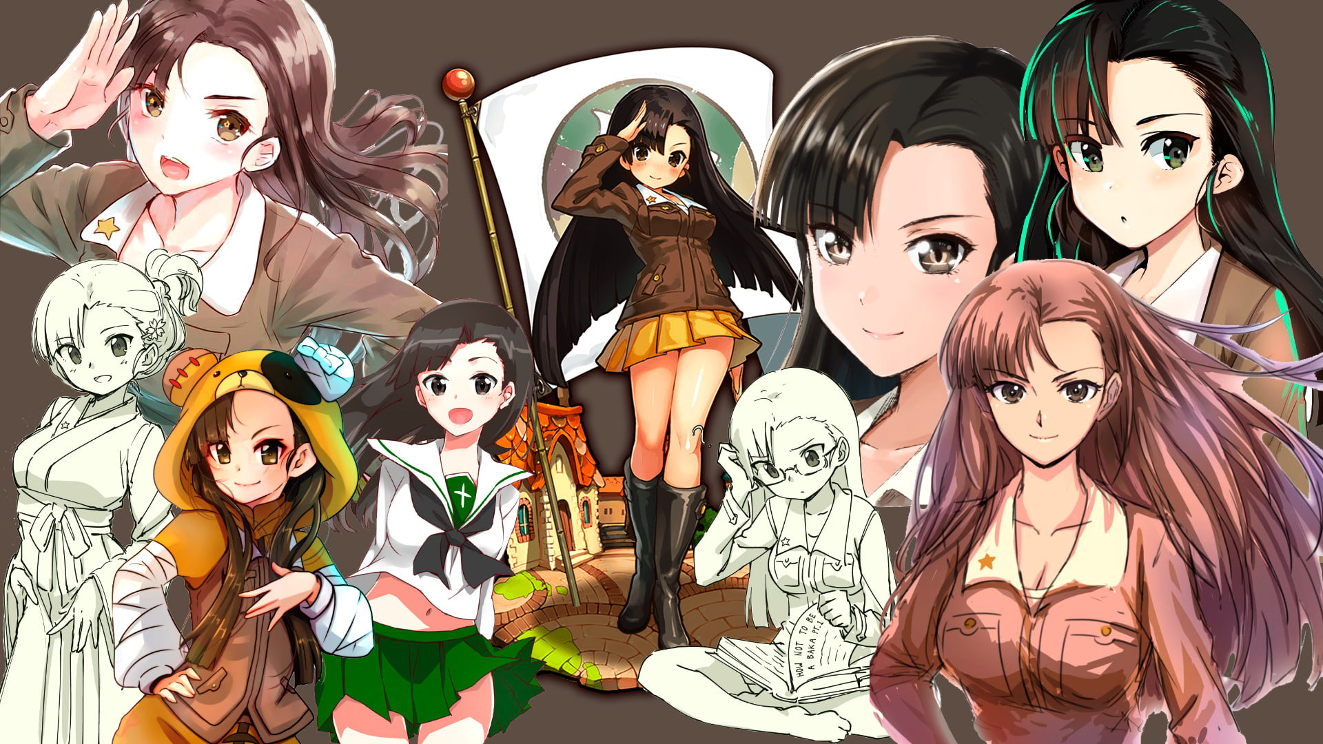 Anime, 1080P, Girls und Panzer, Kinuyo Nishi, HD Wallpaper