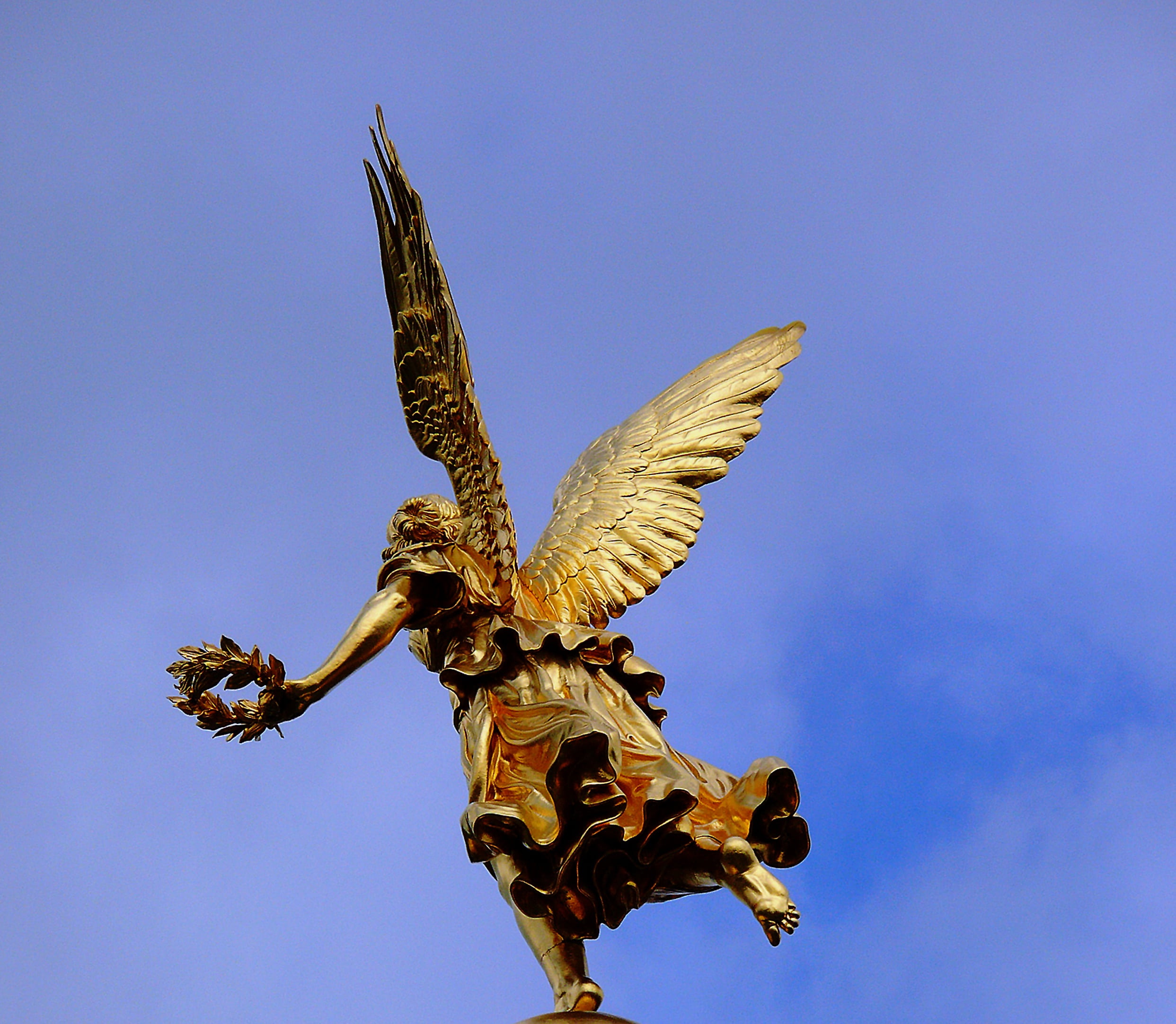 outdoors, festival, messenger of god, no people, clear sky, fly, animal wing, animals in the wild, statue, love, wing, animal themes, 1080P, sculpture, HD Wallpaper