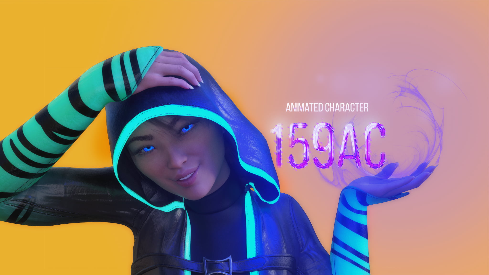 Photoshop, animated character, 1080P, character design, animation, Daz 3D, HD Wallpaper