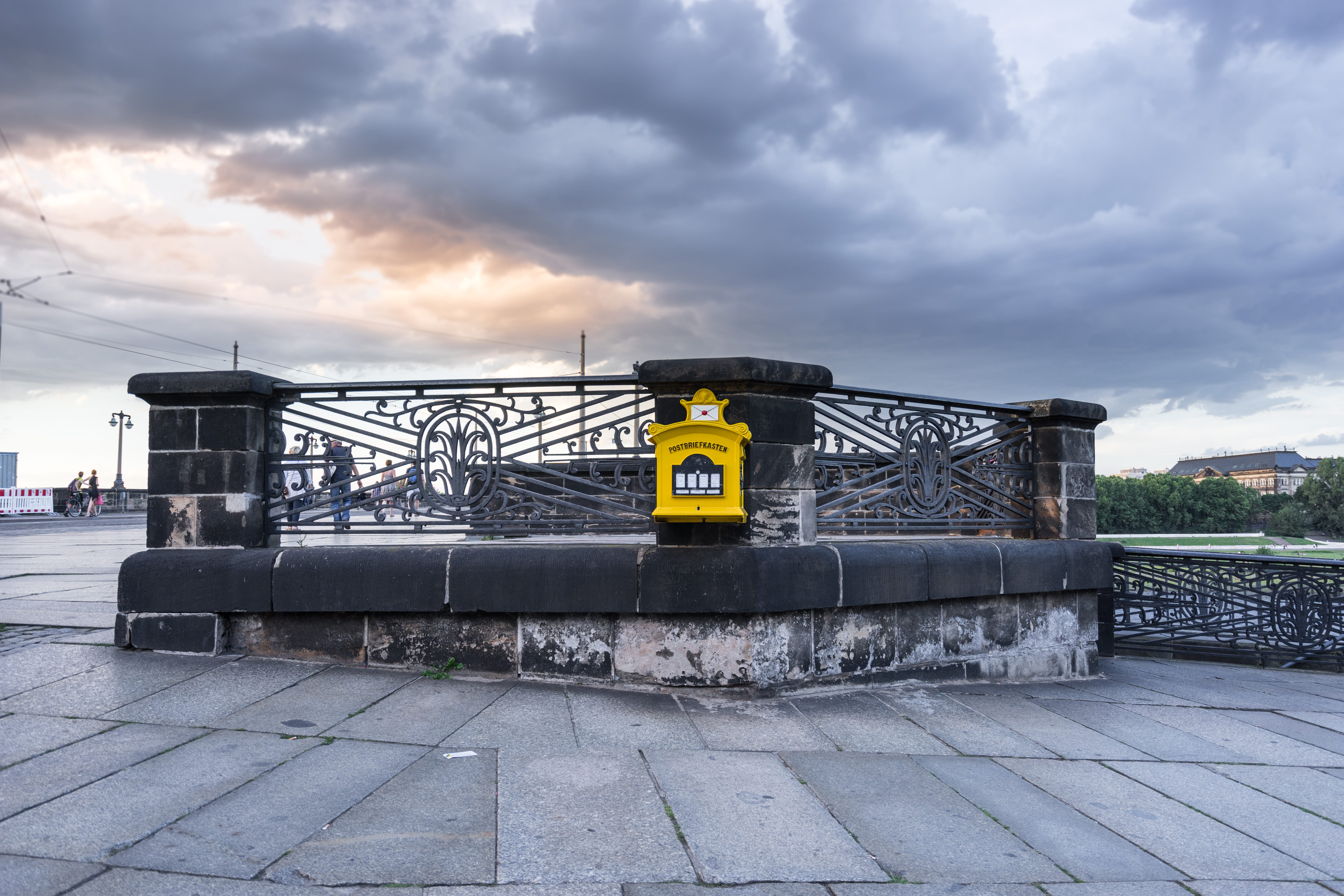 sunset, germany, connection, water, yellow, transportation, dark, built structure, city, mode of transportation, old, nature, mail box, cloud - sky, historic, HD Wallpaper