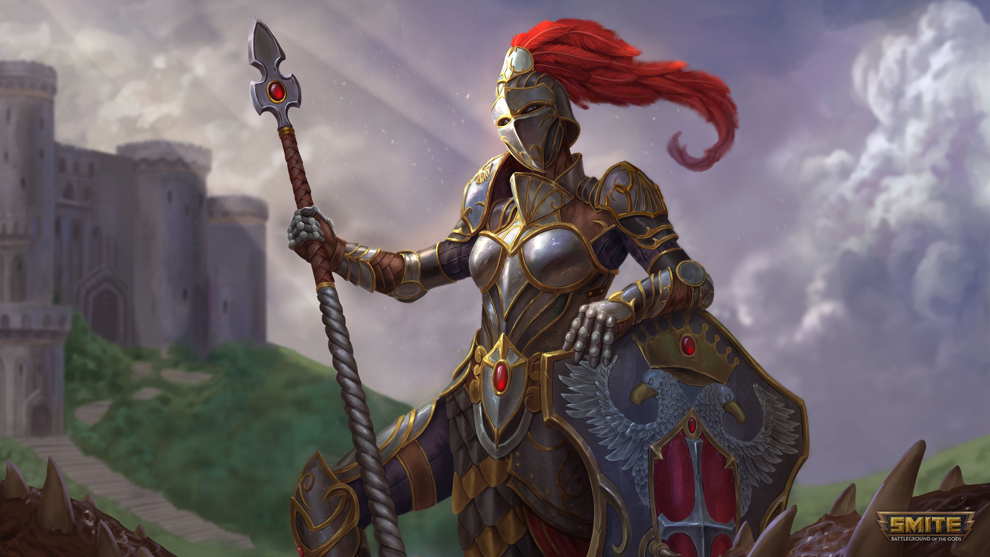 Athena (Smite), Video Game, Smite, 4K, HD Wallpaper