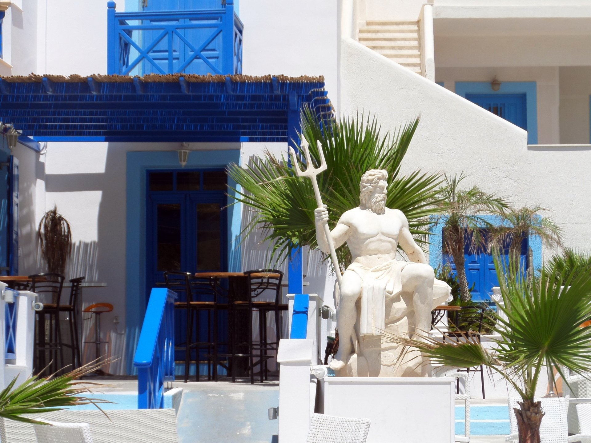 Statue, Neptune (Deity), Sculpture, Buildings, 1080P, House, Man Made, HD Wallpaper