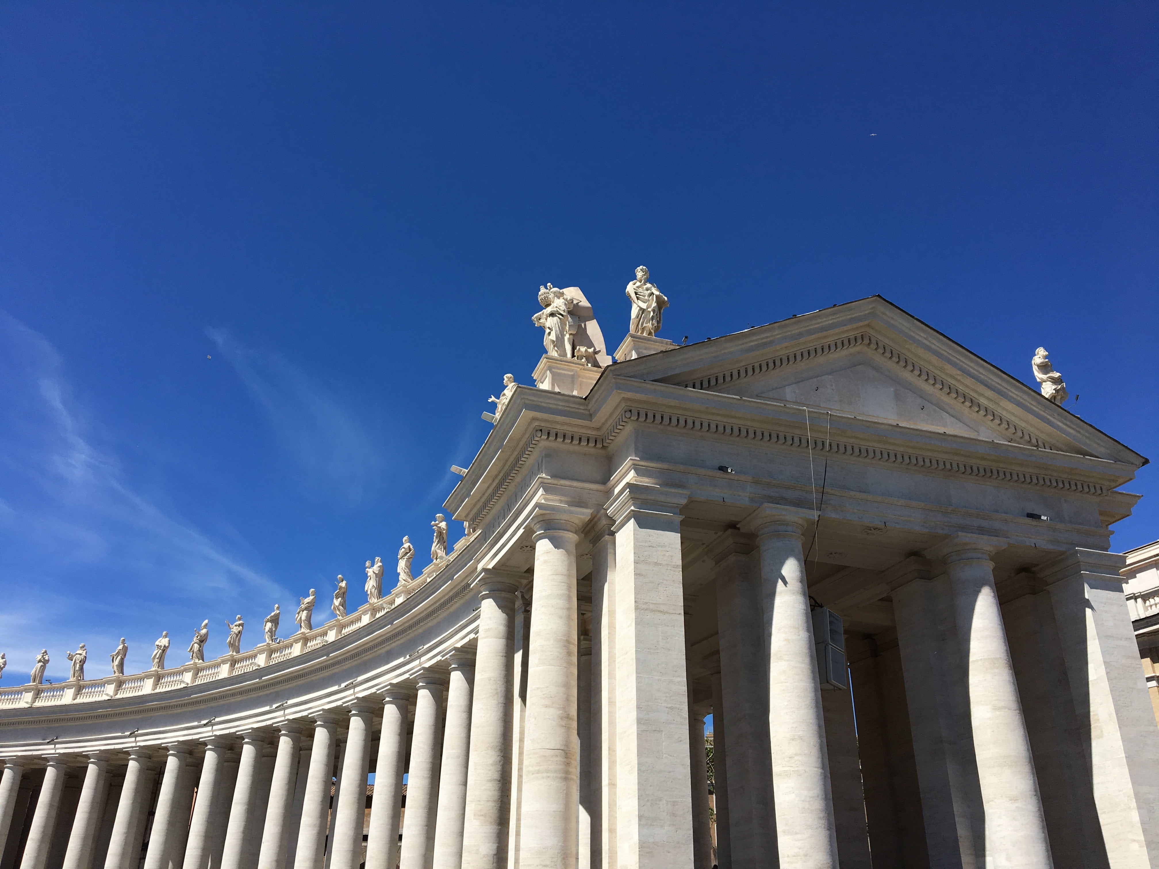 art and craft, nature, clear sky, government, vatican, low angle view, no people, 4K, built structure, outdoors, place, italy, building, europe, city, HD Wallpaper