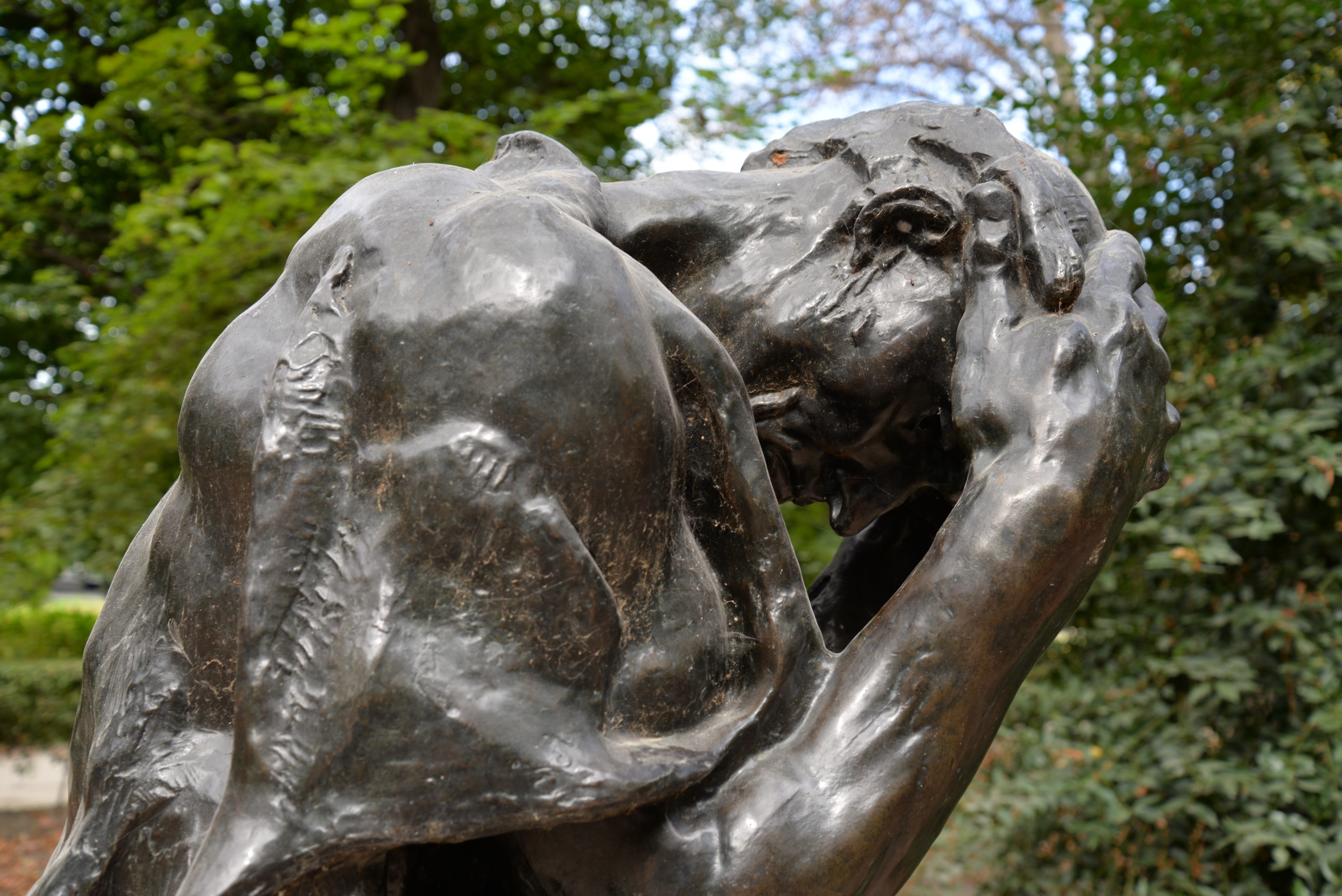 torment, park - man made space, outdoors, day, focus on foreground, park, tree, plant, male likeness, statue, creativity, no people, emotion, human representation, HD Wallpaper