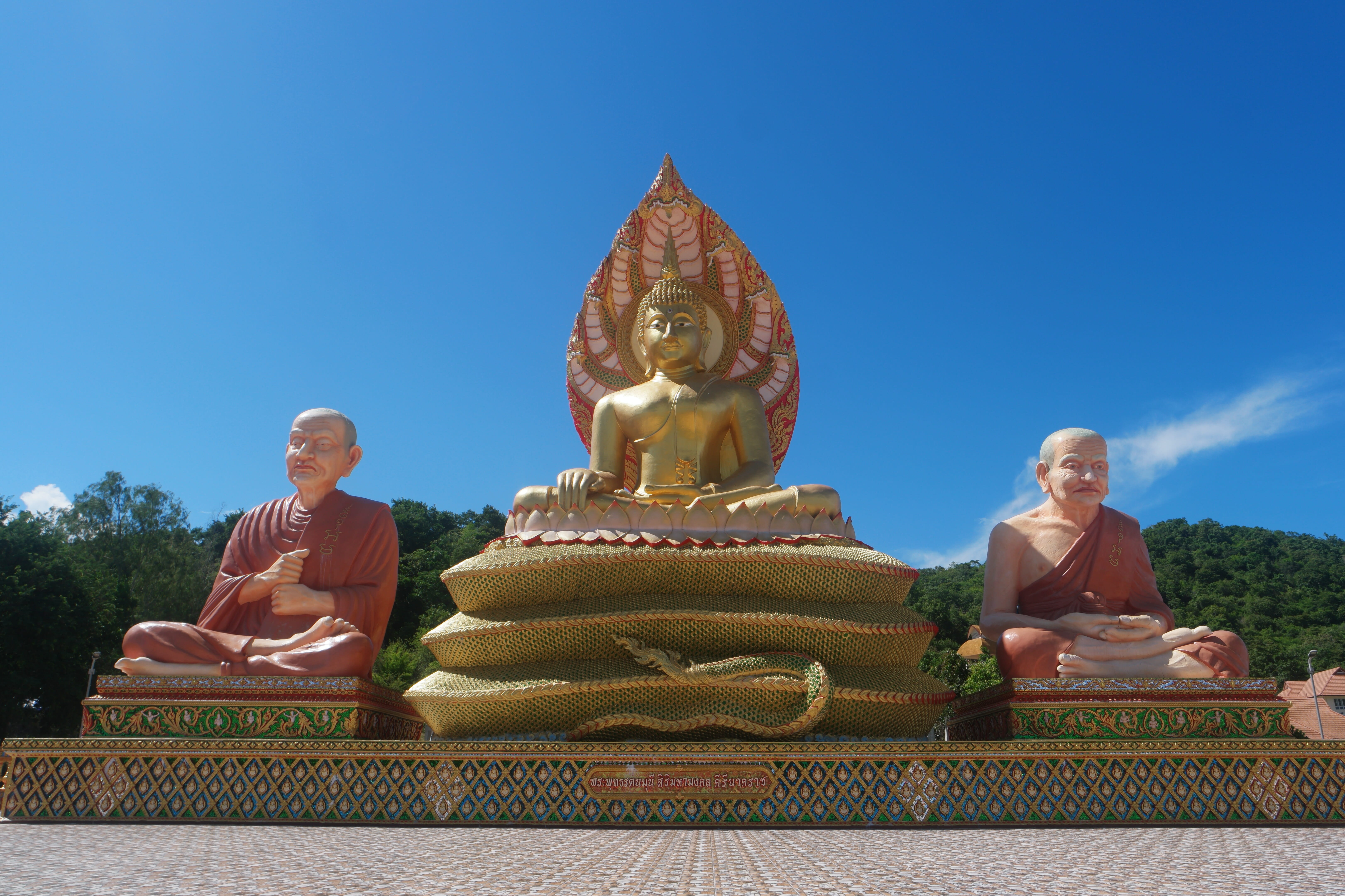 art and craft, naga, god, india, ornate, faith, statue, human representation, blue, budha, religious, budda, sitting, sky, representation, meditation, sculpture, HD Wallpaper