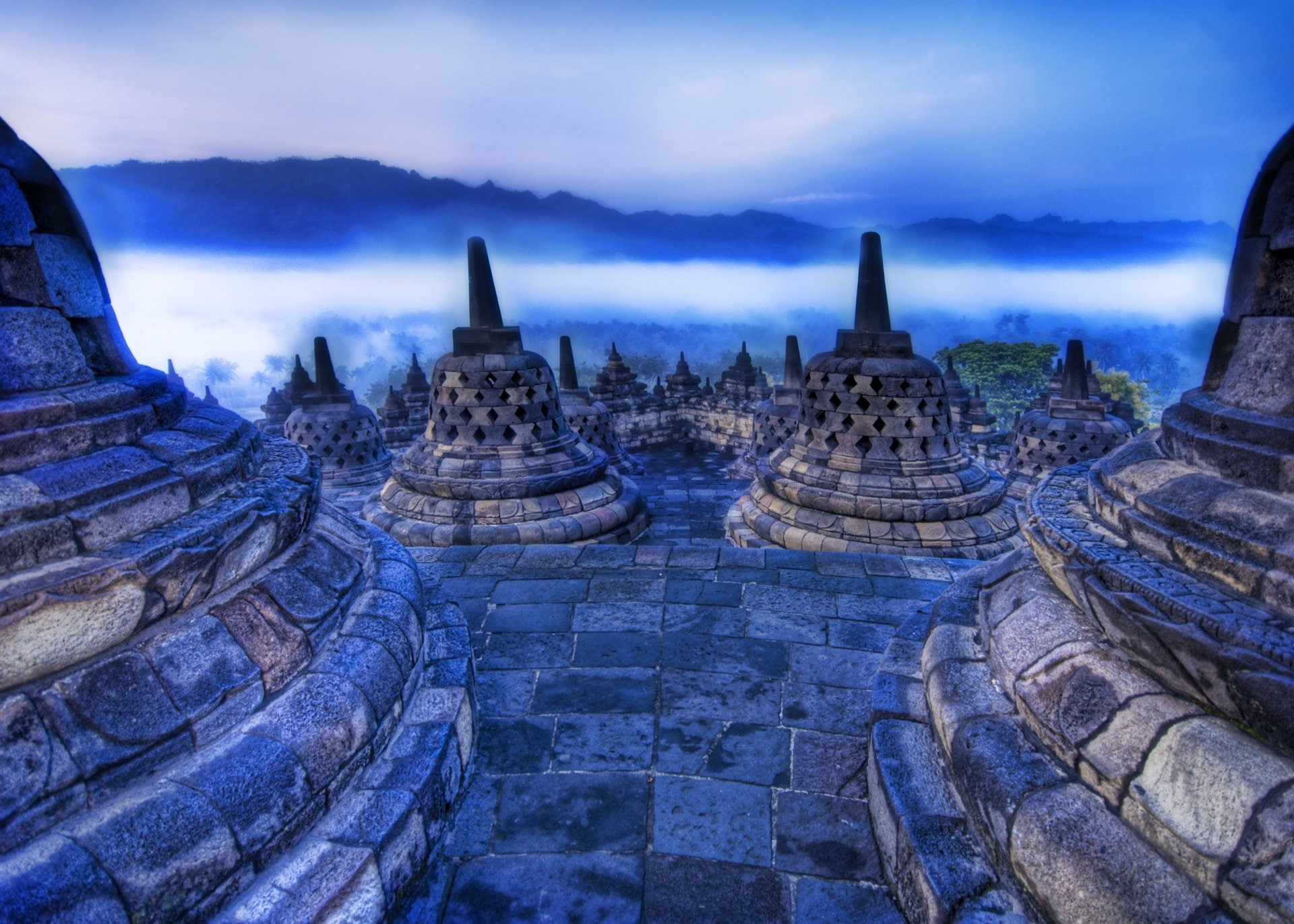 Temples, Borobudur, 1080P, HD Wallpaper