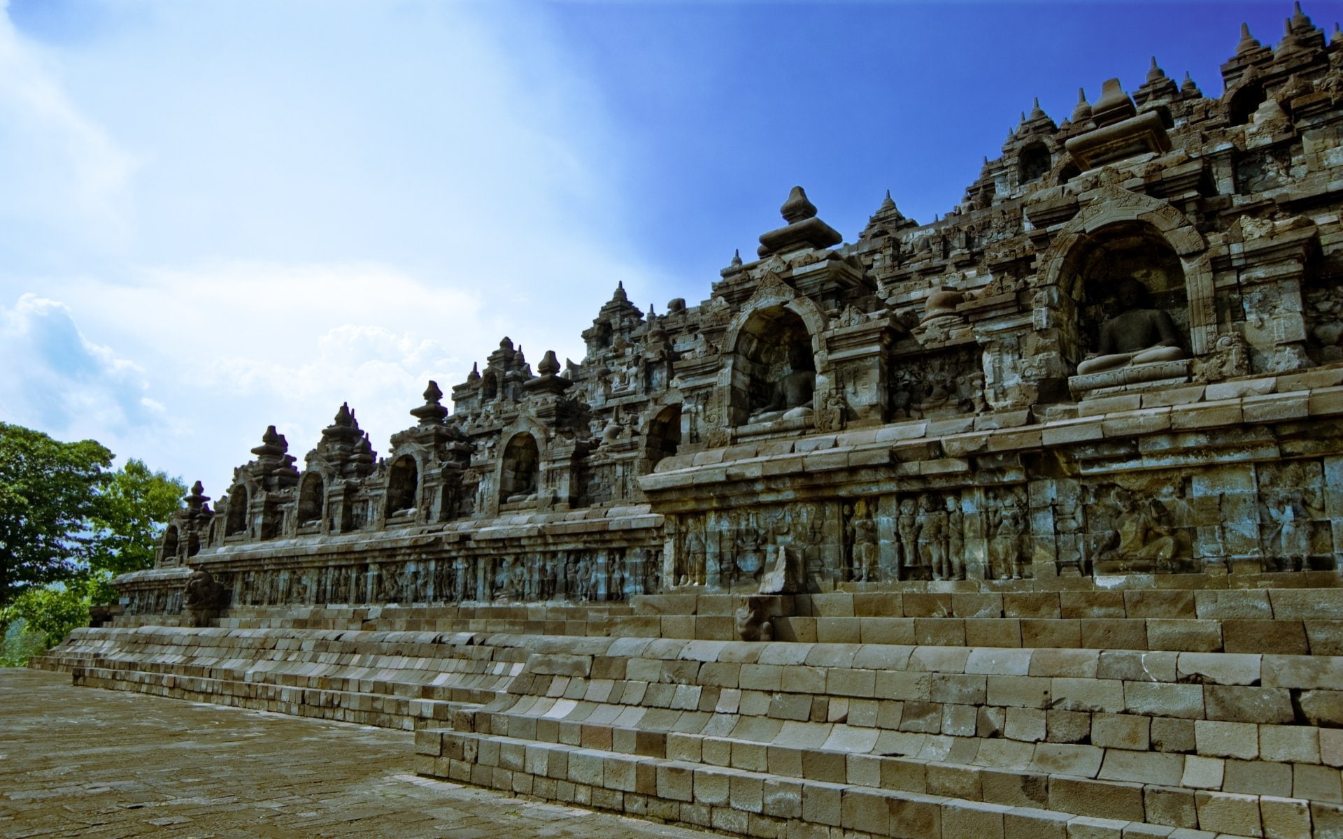 Temples, 1080P, Borobudur, HD Wallpaper