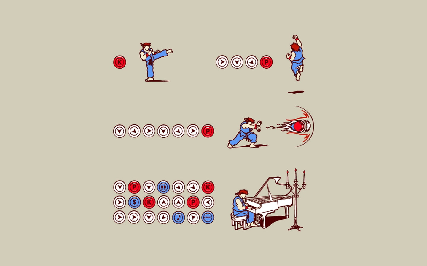 Video Games, street, ryu, art, funny, games, x, video, hadouken, Streets, piano, 720P, fighter, hd, HD Wallpaper