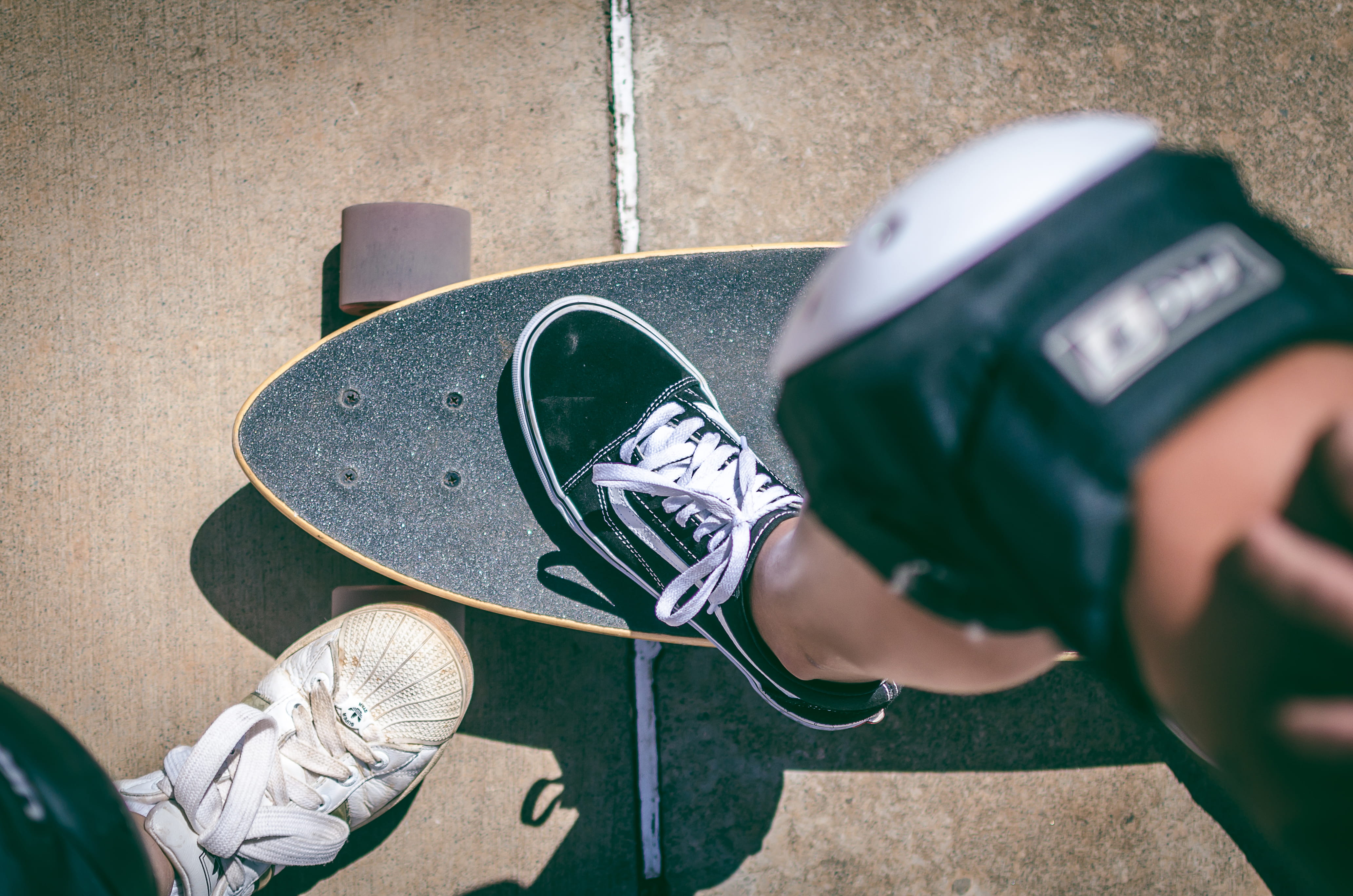 day, close-up, helmet, clothing, vans, focus, standing, lifestyles, people, sports equipment, wear, boys, person, headwear, skate, real people, men, knee pad, HD Wallpaper