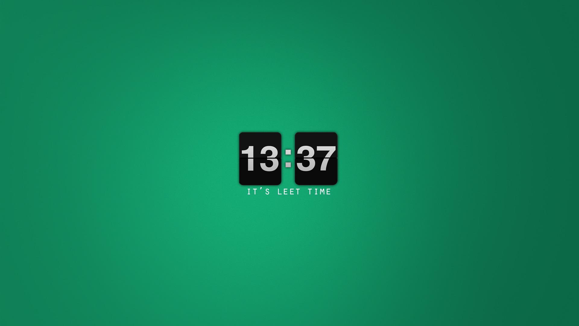 leet, time, 1080P, funny, text, 1920x1080, HD Wallpaper