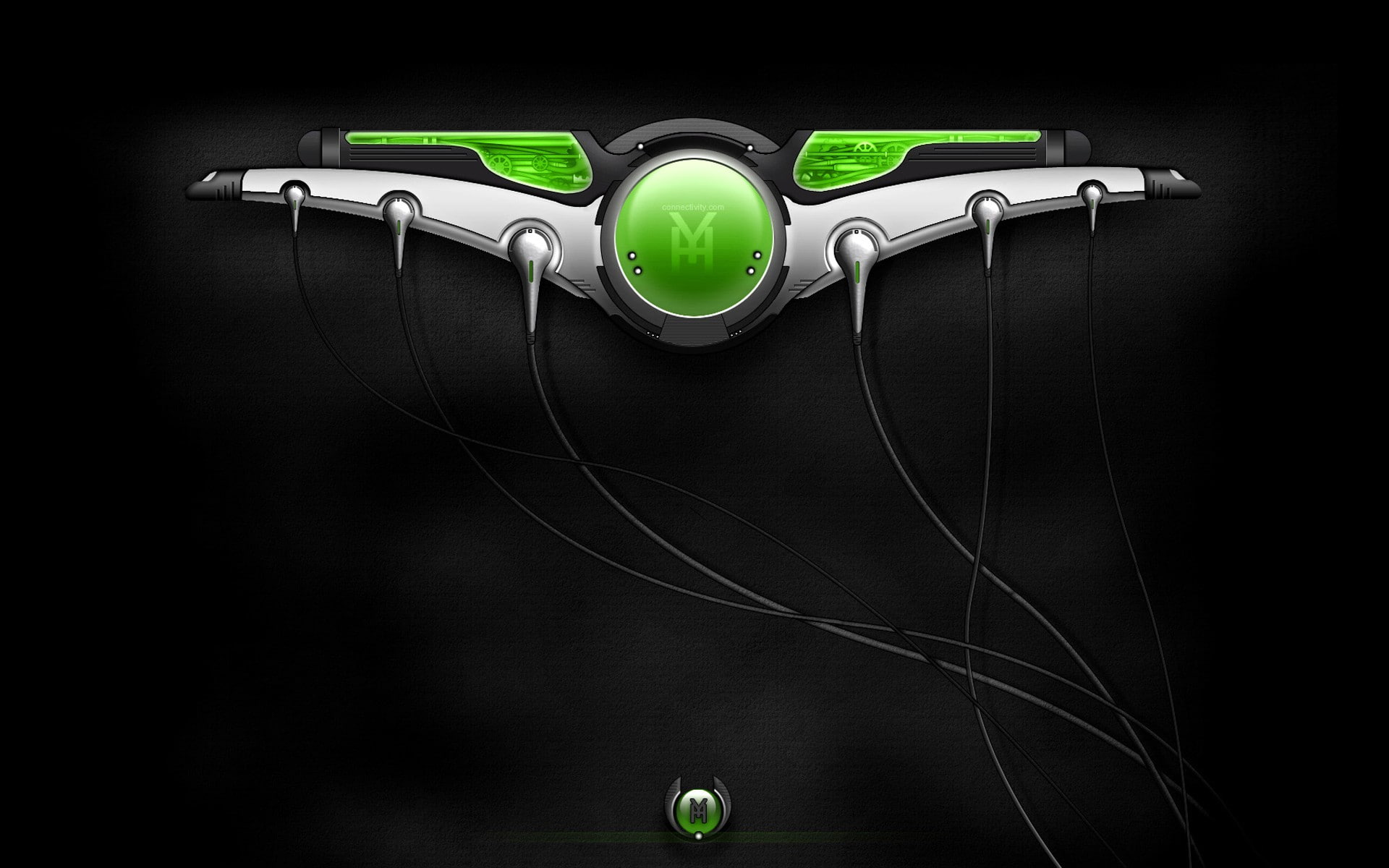 studio shot, black color, connection, technology, music, green color, listening, sport, digital art, render, audio electronics, electrical equipment, equipment, HD Wallpaper