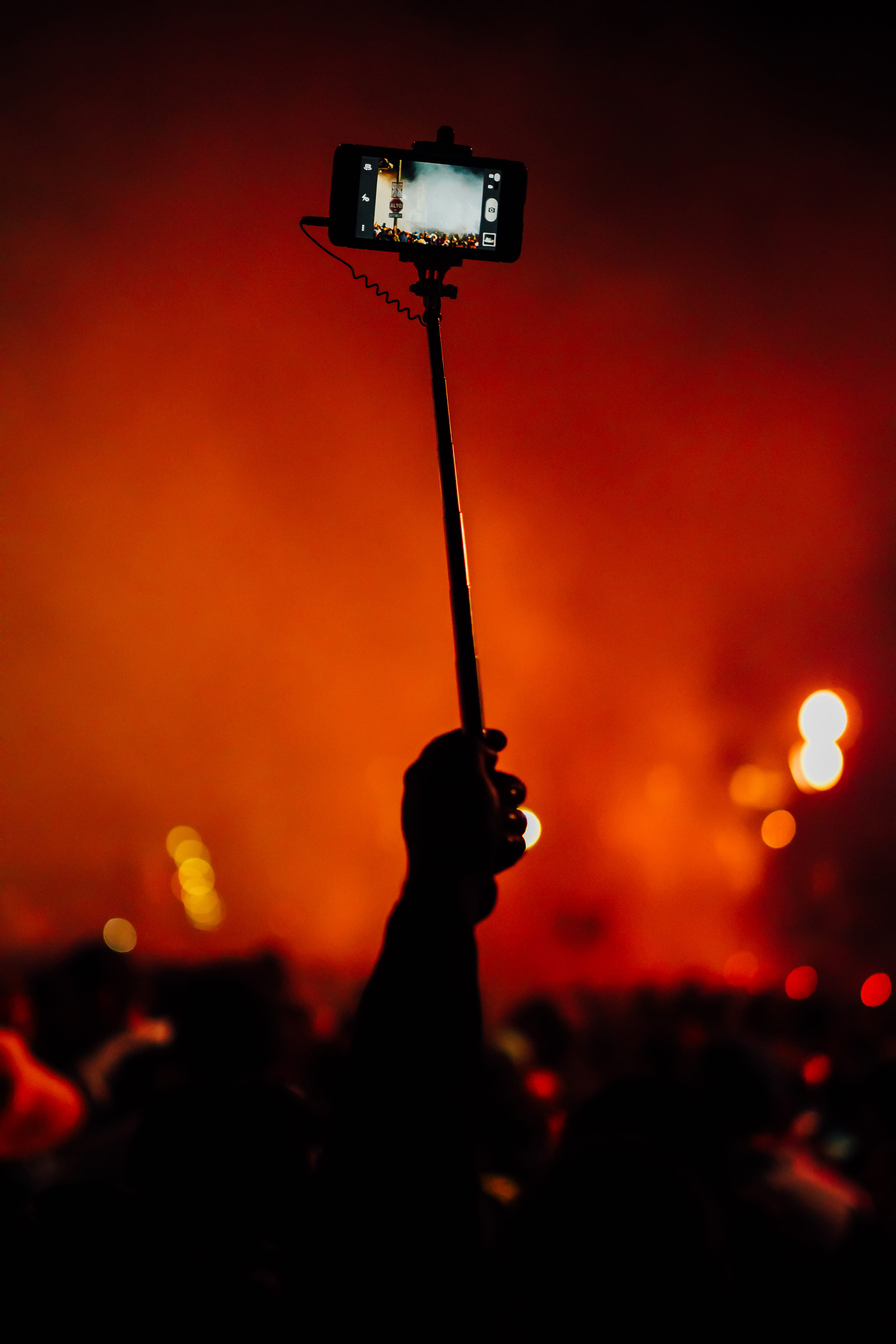antigua guatemala, music, silhouette, wireless technology, arts culture and entertainment, crowd, stage light, guatemala, back lit, technology, people, Phone HD Wallpaper