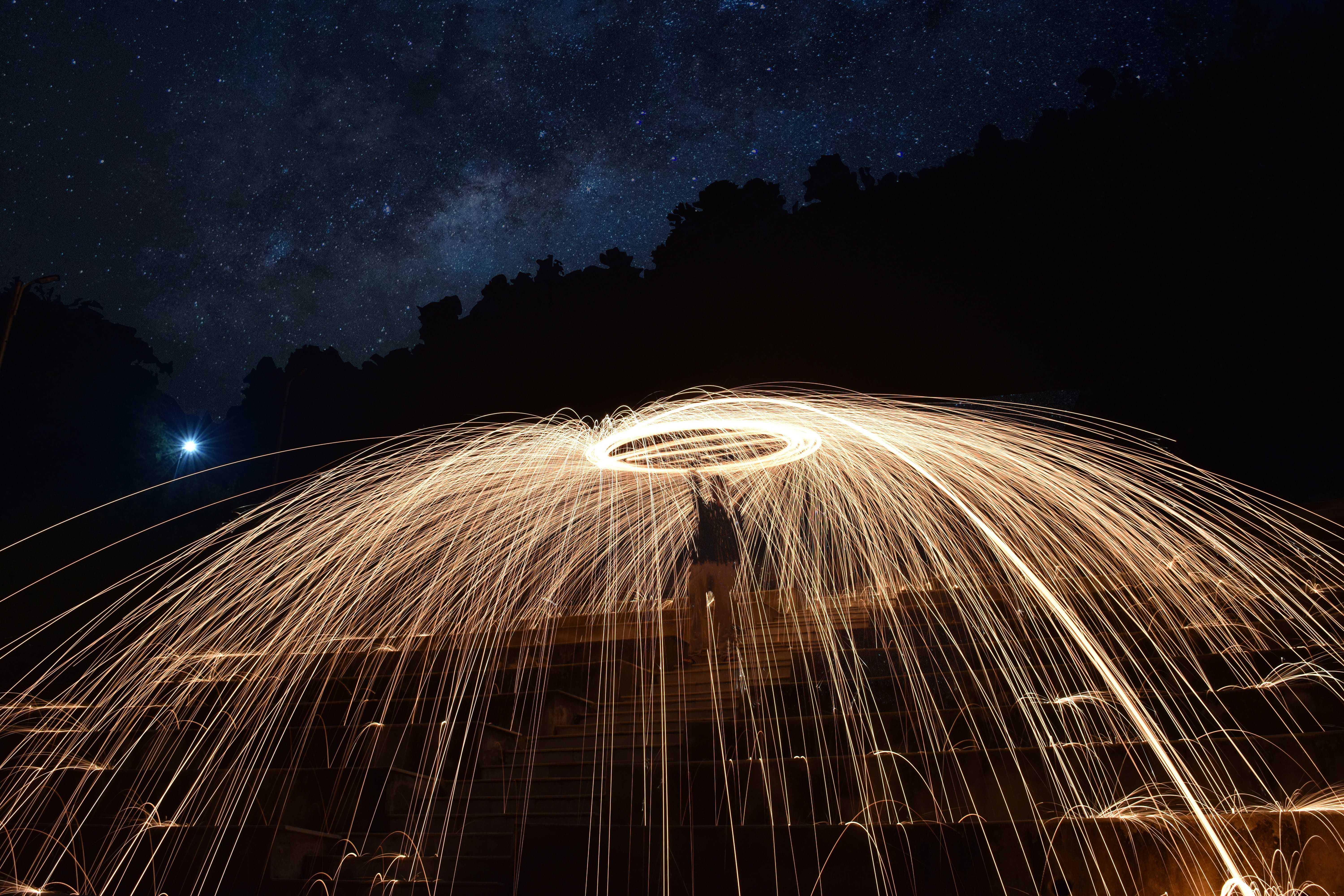 rat, nature, night, spinning, blurred motion, astronomy, light, star - space, sign, photo, way, rodent, space, animal, milky, universe, optic, astro, speed, HD Wallpaper