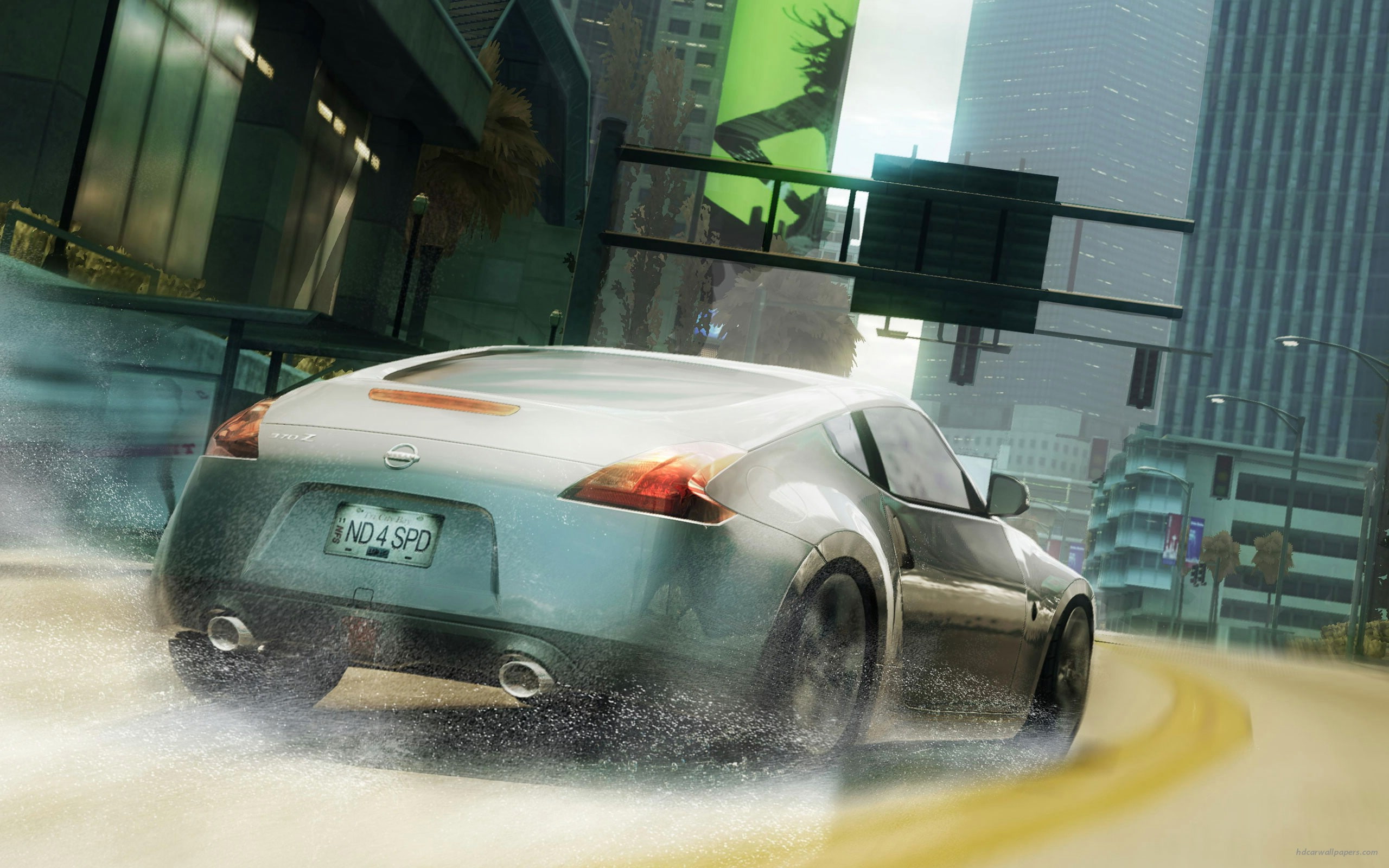 silver, 2K, undercover, 2009, nissan, 370z, illustration, coupe, z, HD Wallpaper