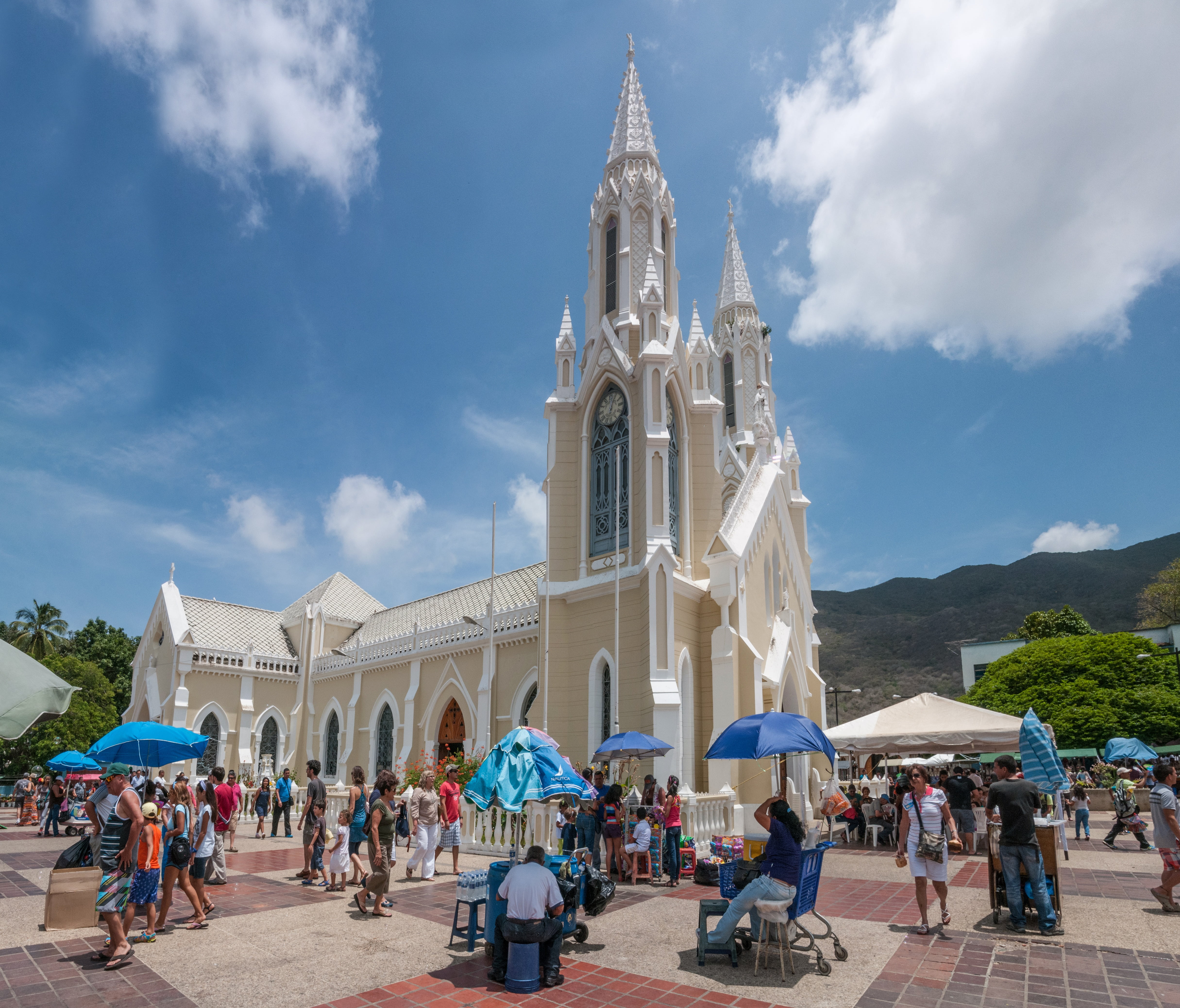 building, isla margarita, architecture, belief, travel destinations, tourism, our lady of the valley, cloud - sky, men, group of people, religious, travel, HD Wallpaper