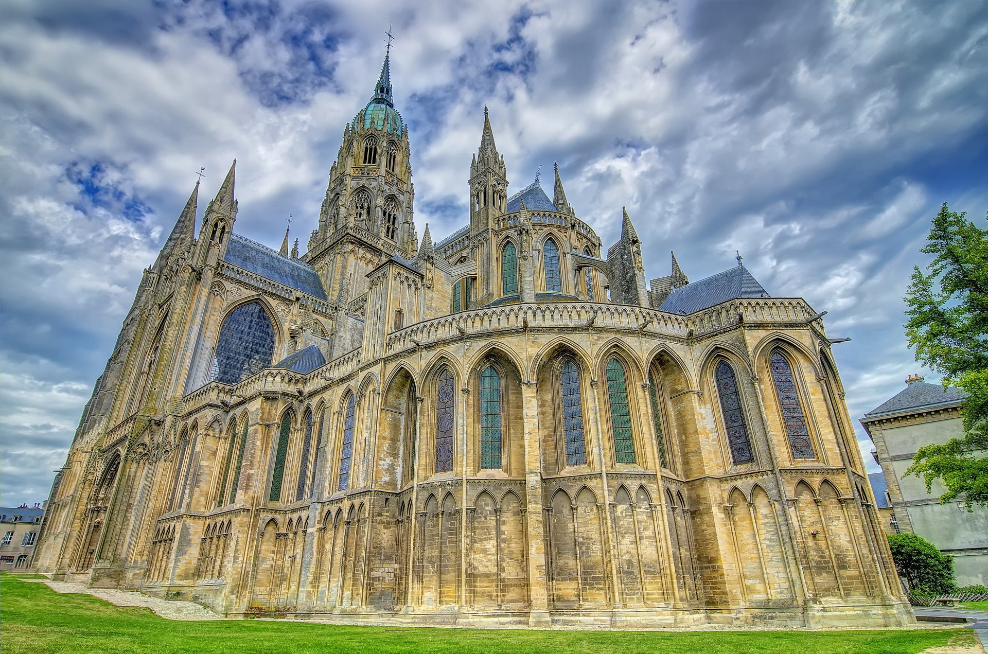 Man Made, Cathedral, Cathedrals, France, 1080P, Bayeux Cathedral, Architecture, HD Wallpaper