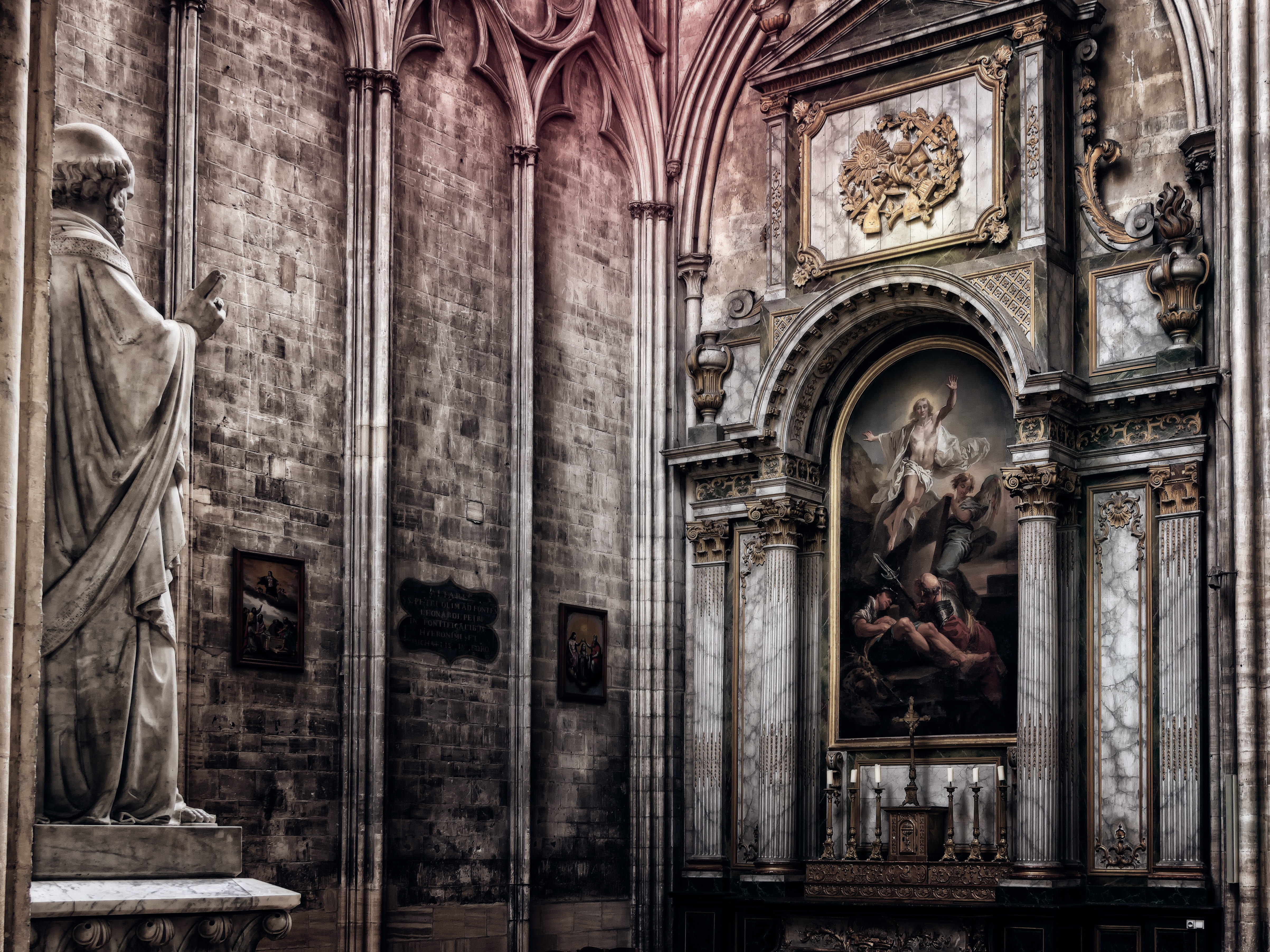 christianity, historically, cathedral, creativity, building, mural, art and craft, apostle, bayeux, representation, ornate, architecture, no people, human representation, HD Wallpaper