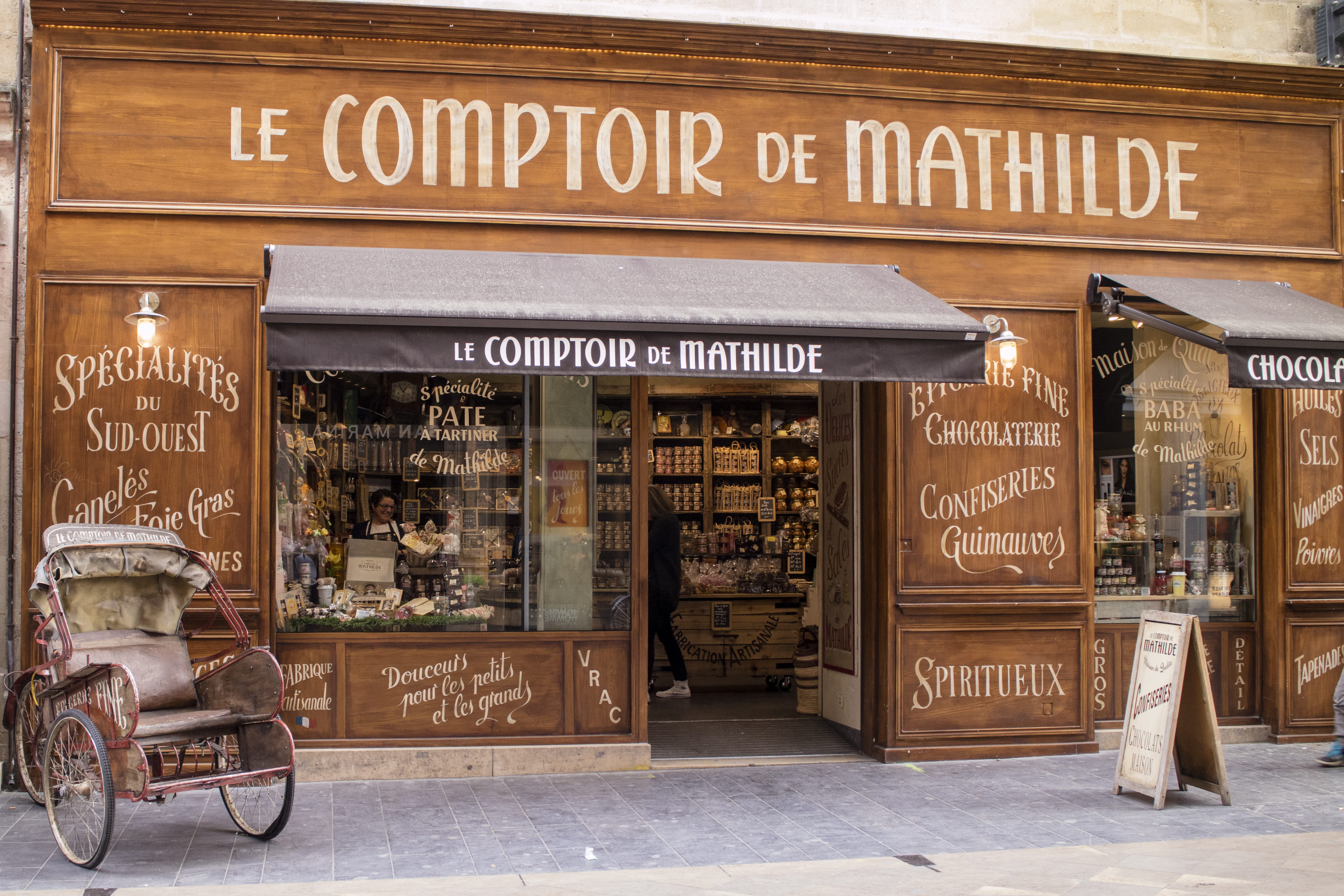 comptoir, facade, travel destinations, business, travel, mathilde, store, building exterior, outdoors, day, daylight, no people, text, city, stores, sign, HD Wallpaper