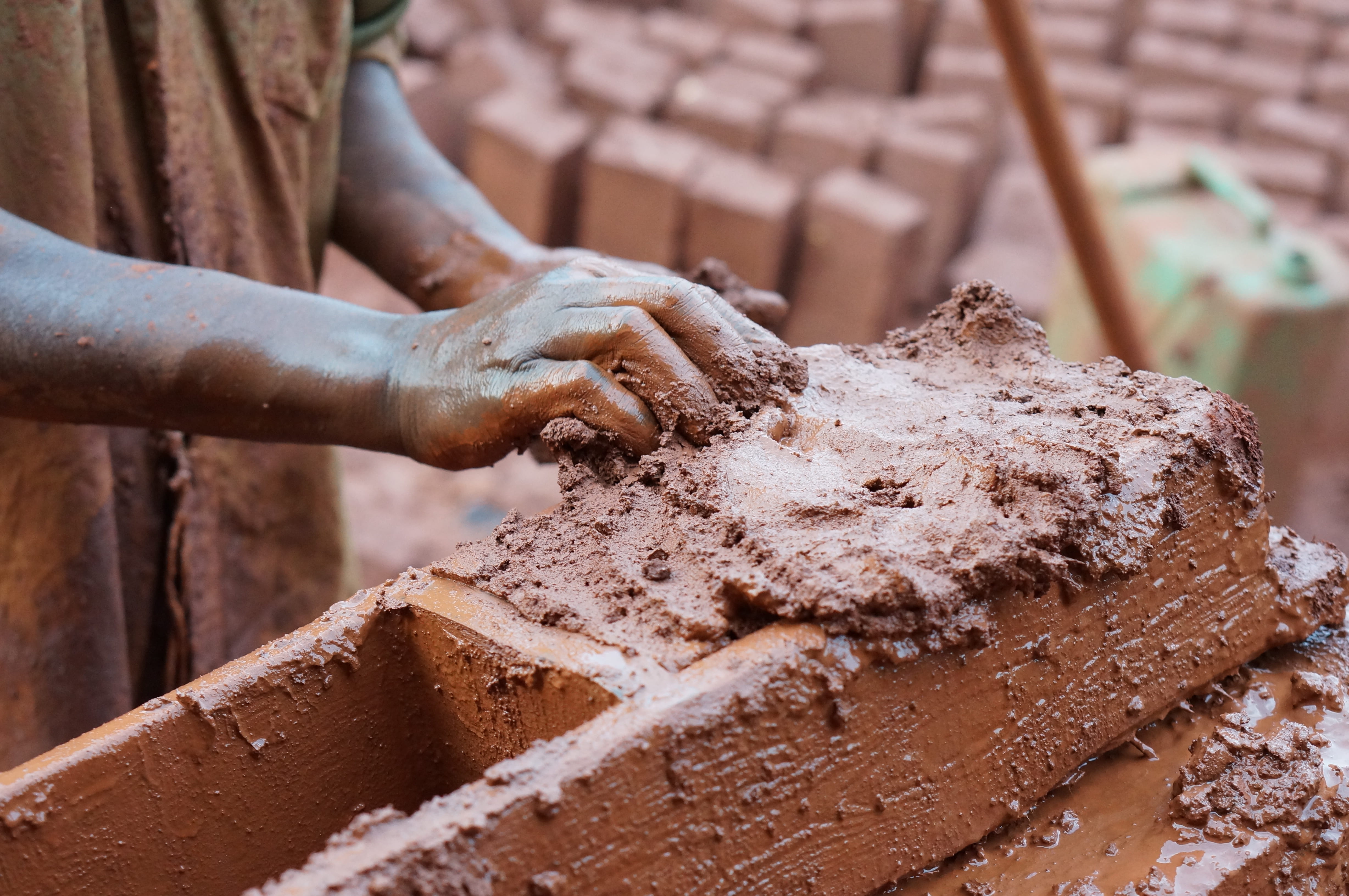 human hand, brickmaker, art and craft, labour, person, finger, hand, handmade, cement, occupation, 4K, holding, focus on foreground, gardening, skill, HD Wallpaper