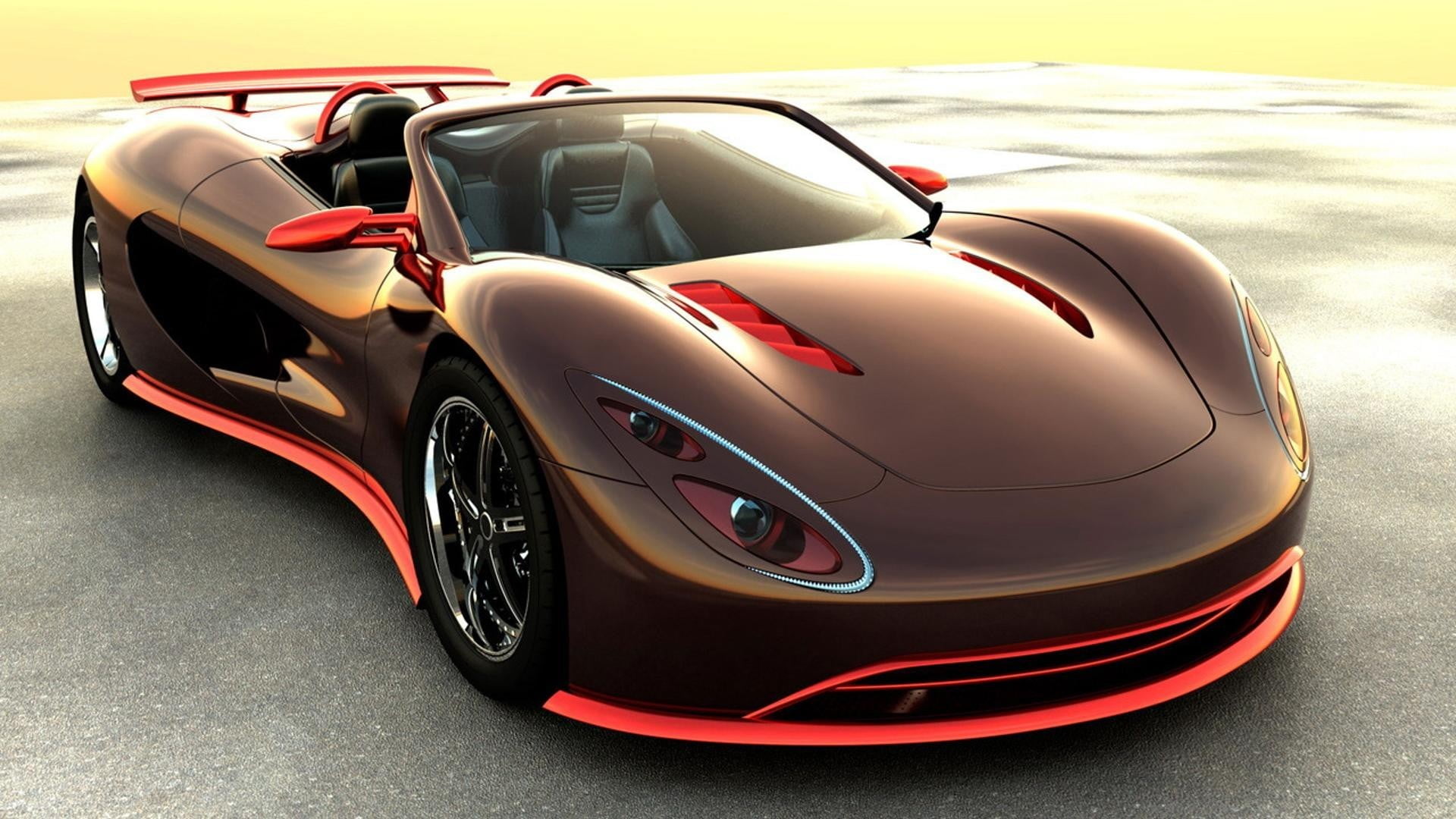 professional sport, no people, Ronn Scorpion, tire, sport, sports, land vehicle, red, black, wheel, Ronn Motor Company, modern, wealth, racecar, speed, HD Wallpaper