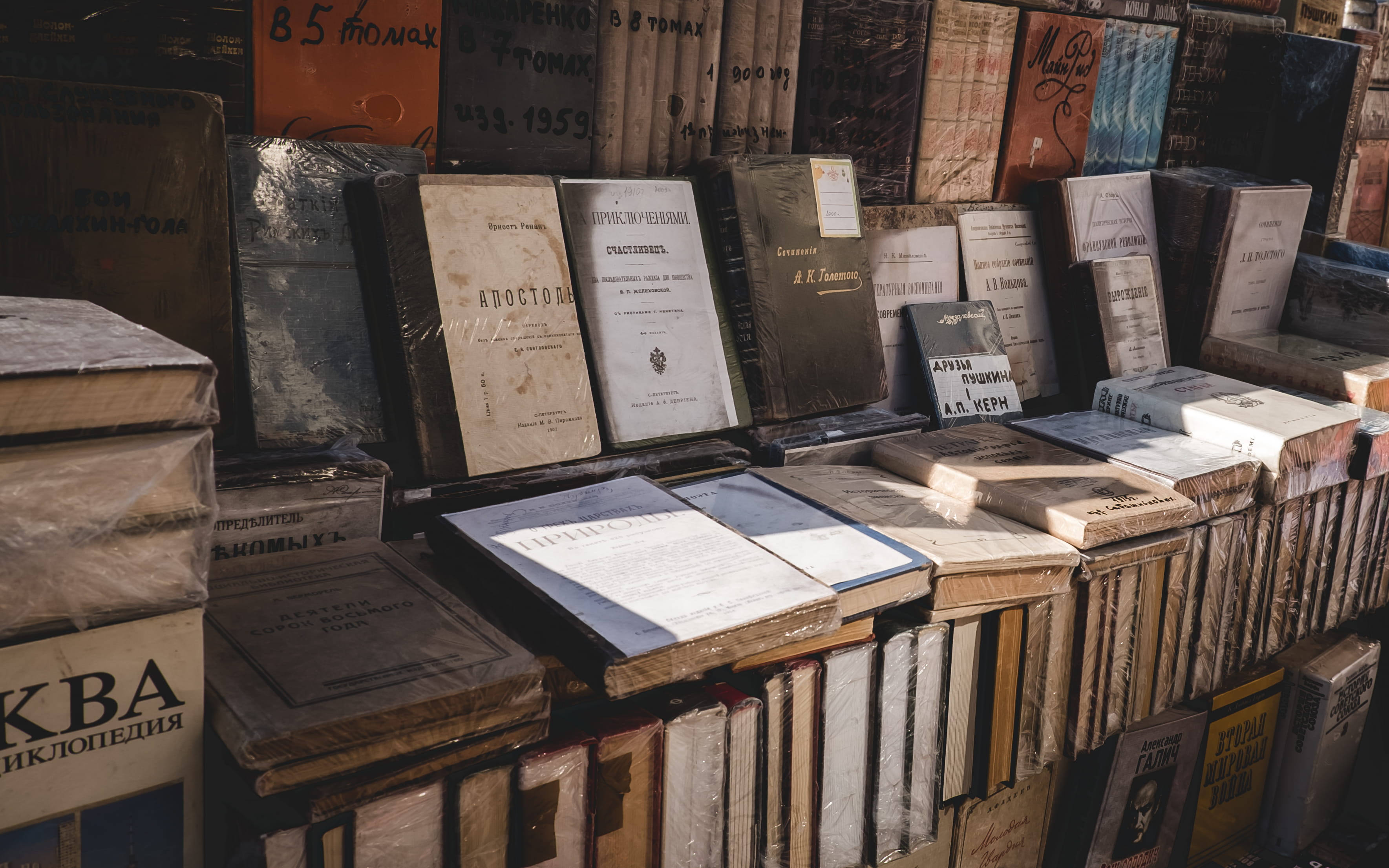 arrangement, education, books, shelf, crate, bookcase, furniture, high angle view, paper, bookstore, indoors, russian, publication, box - container, newsstand, HD Wallpaper