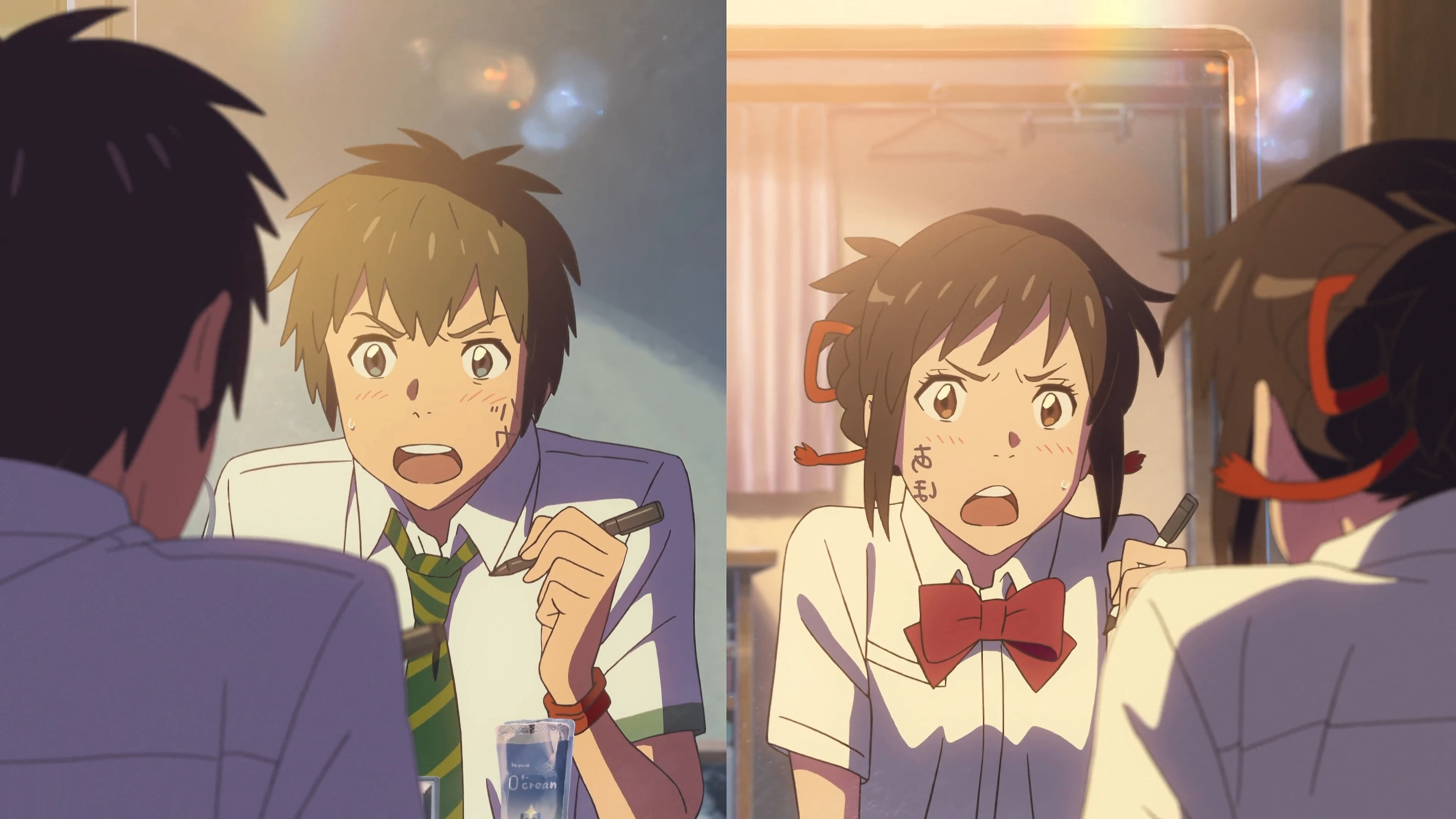 lifestyles, group of people, 4K, window, focus on foreground, art and craft, illuminated, Makoto Shinkai, indoors, transparent, human representation, Kimi no Na Wa, HD Wallpaper