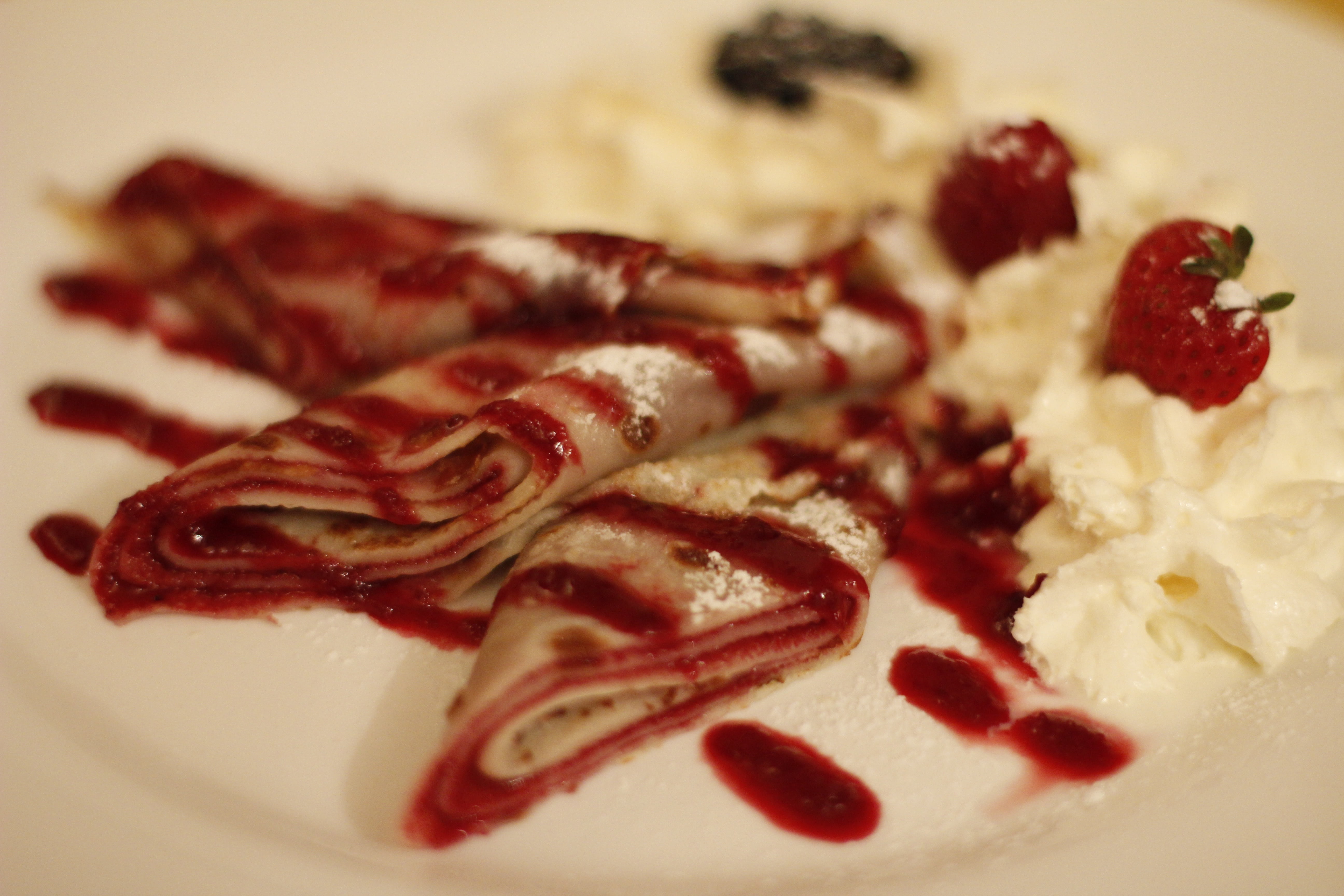 dairy product, fruit, strawberries, close-up, food and drink, healthy eating, cranberry, pancake, wellbeing, indoors, crepes, yogurt, sweet food, strawberry, HD Wallpaper