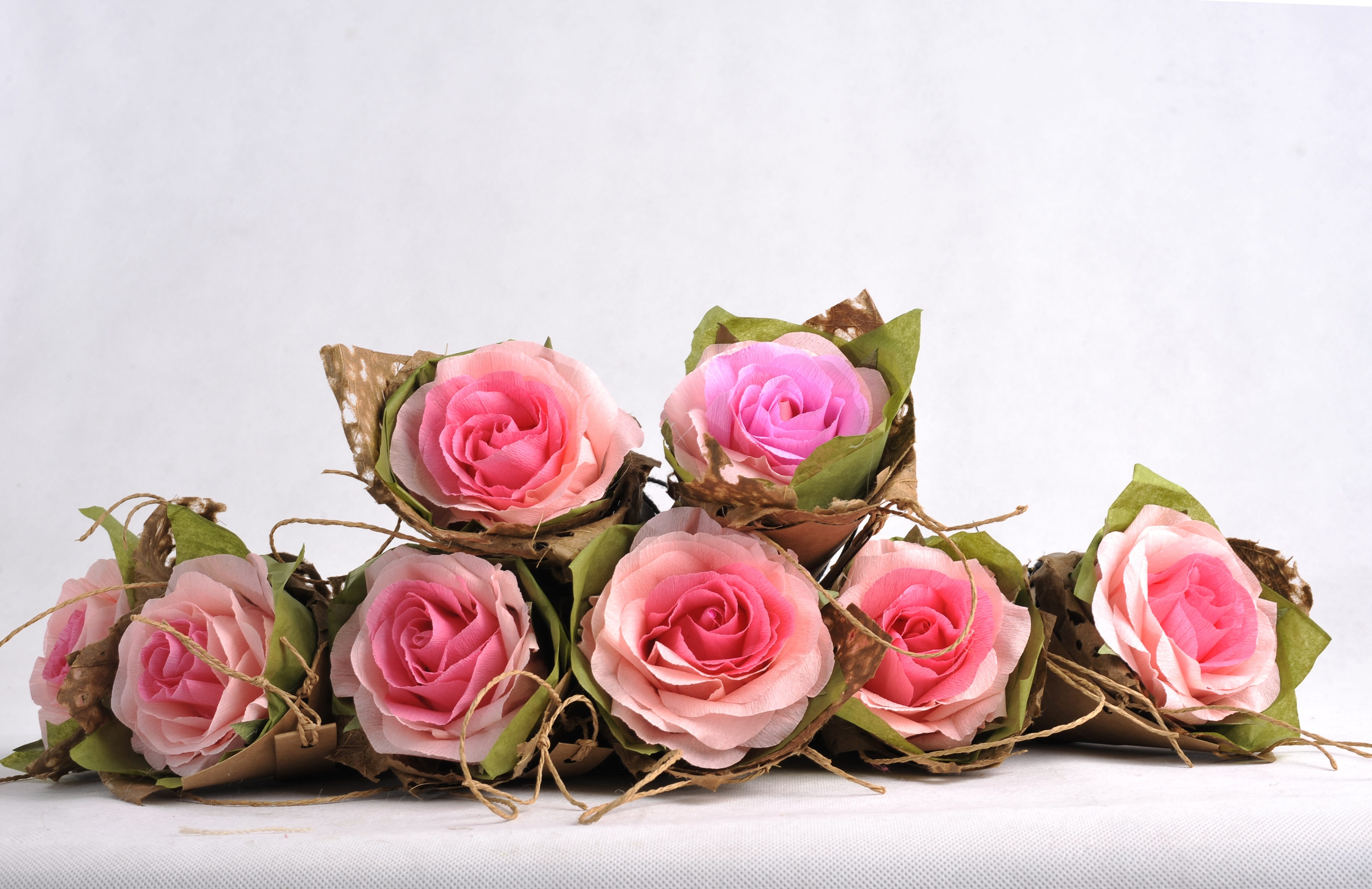 bouquet, mother, tissue, craft, no people, girl, birthday, pink, flowers, happiness, flower, flower head, crepe flower, love, art, crepe paper, gift, rose - flower, HD Wallpaper