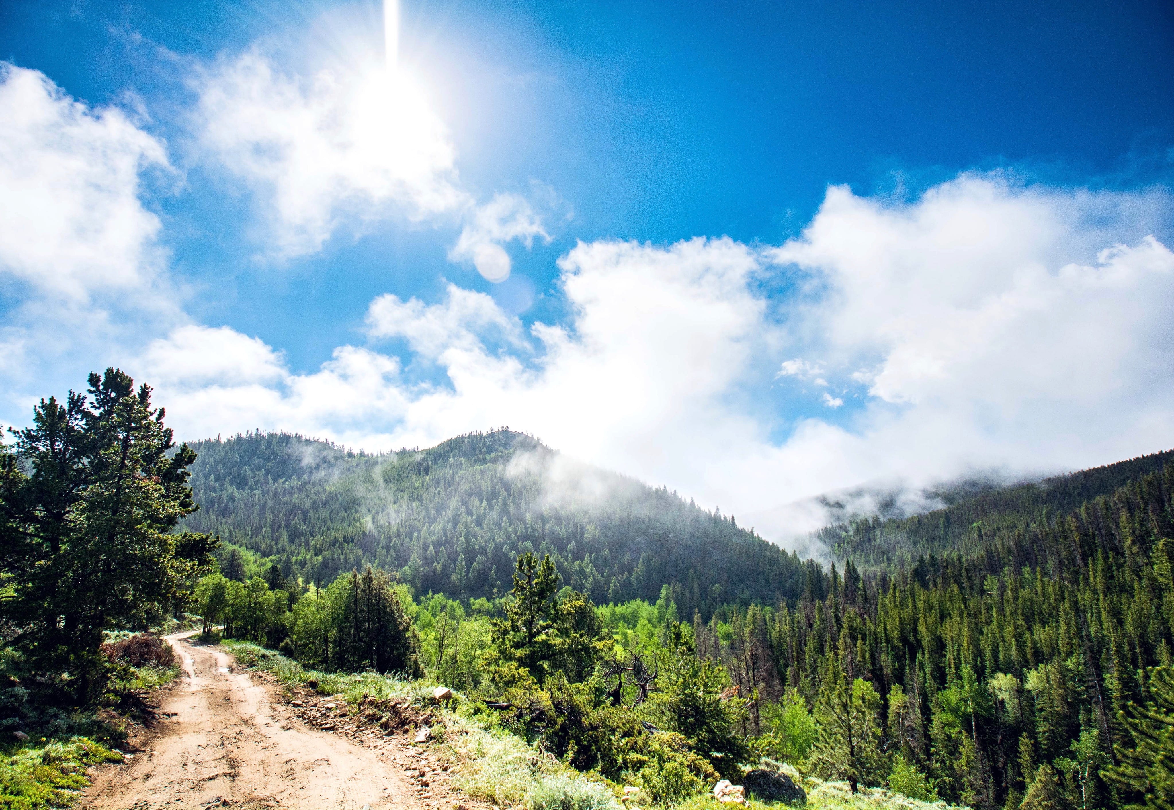 non-urban scene, scenics - nature, high, cloud - sky, mountains, clouds, 4K, day, landscape, loveland, colorado, fort collins, united states, sunlight, HD Wallpaper