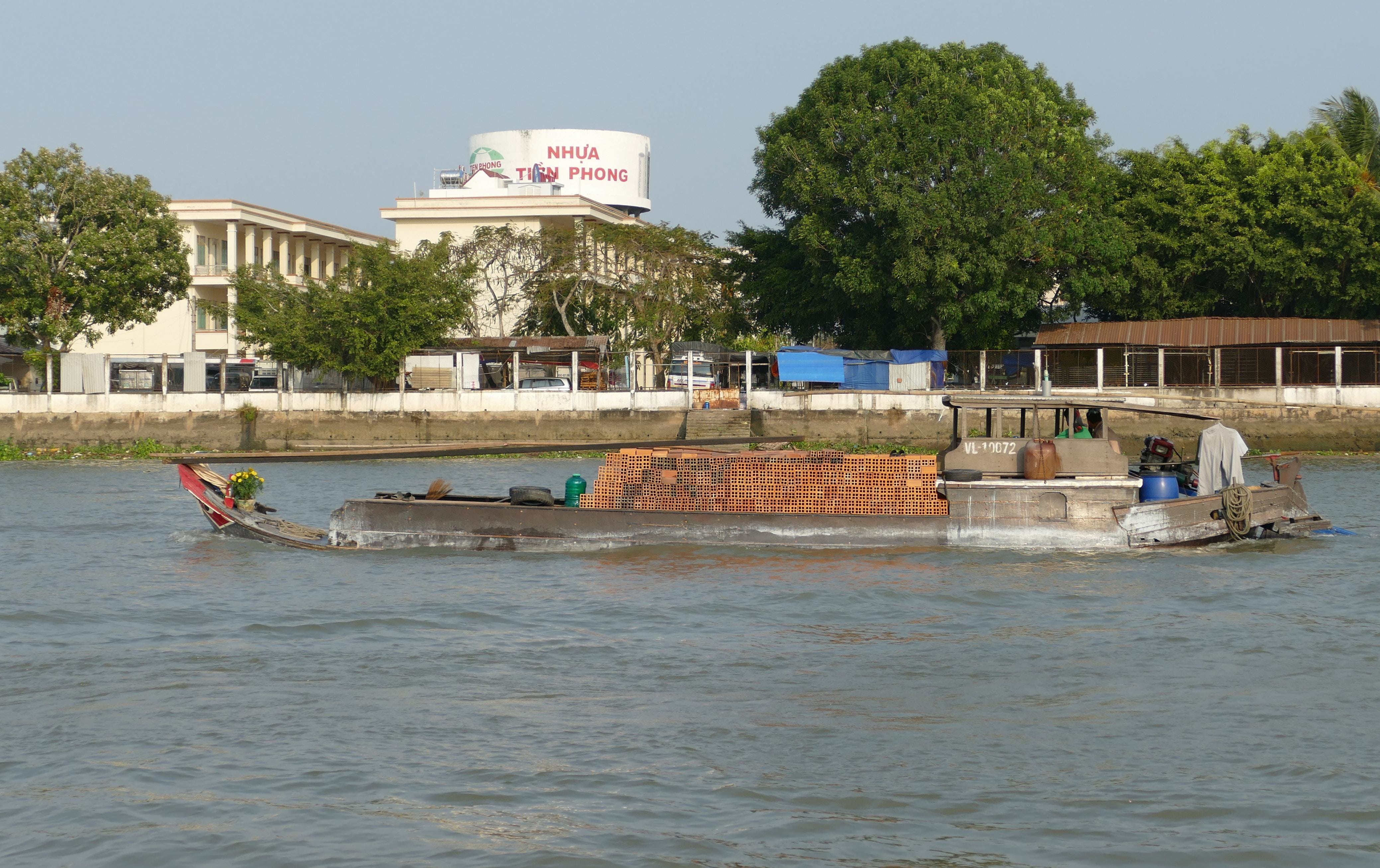 nautical vessel, building exterior, architecture, boot, outdoors, food, transport, can tho, plant, nature, vietnam, boat trip, transportation, floating market, HD Wallpaper