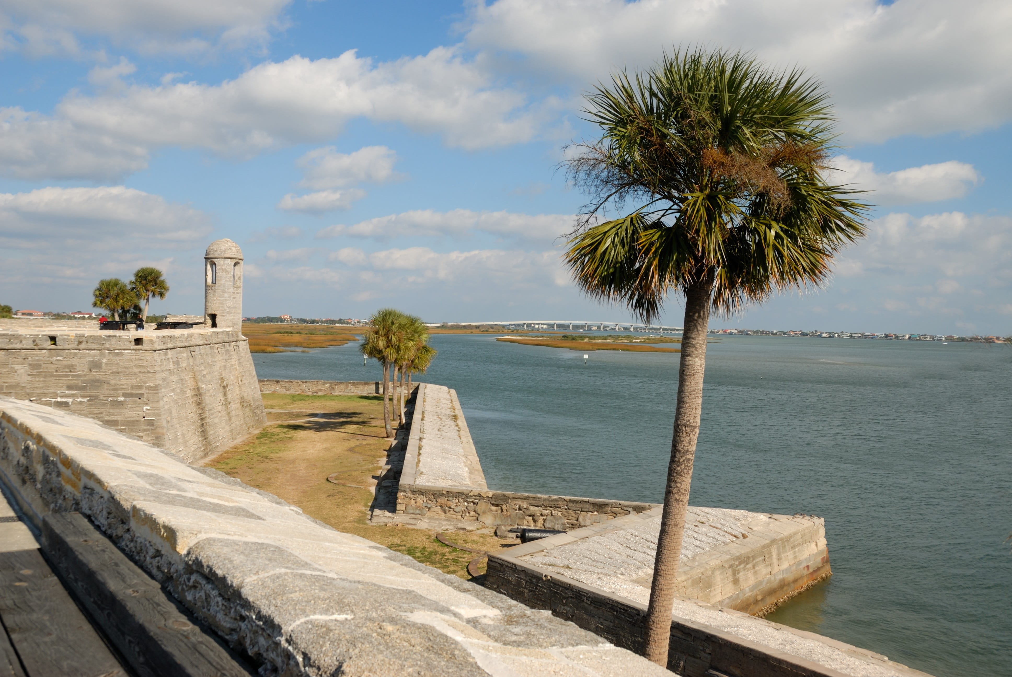beauty in nature, st augustine, history, old, famous Place, museum, protect, nature, beach, historic, tree, tranquility, day, monument, Castle, fort, land, HD Wallpaper