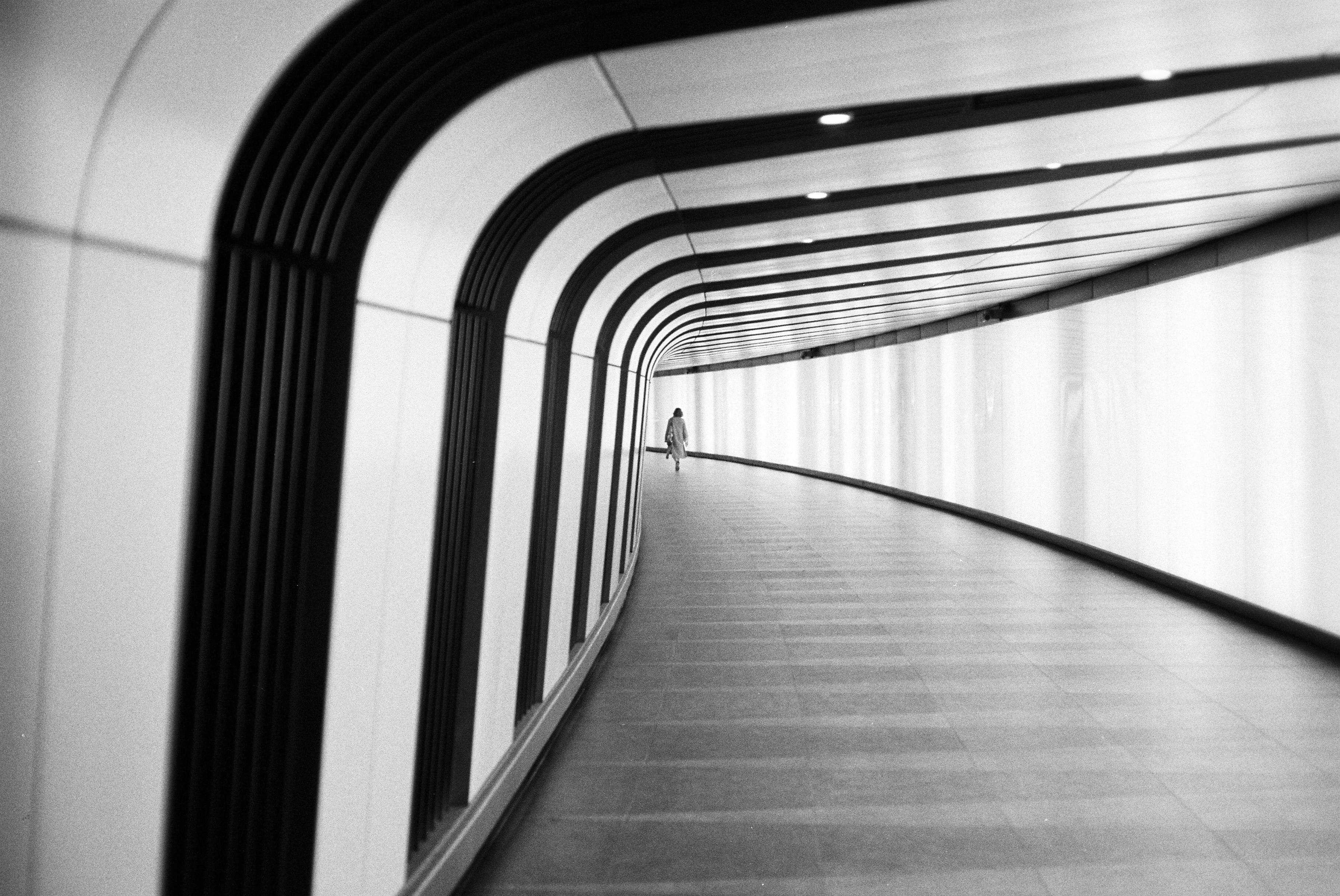 analogue, indoors, day, direction, film, architecture, underpass, absence, railing, the way forward, building, station, built structure, filmphotography, HD Wallpaper