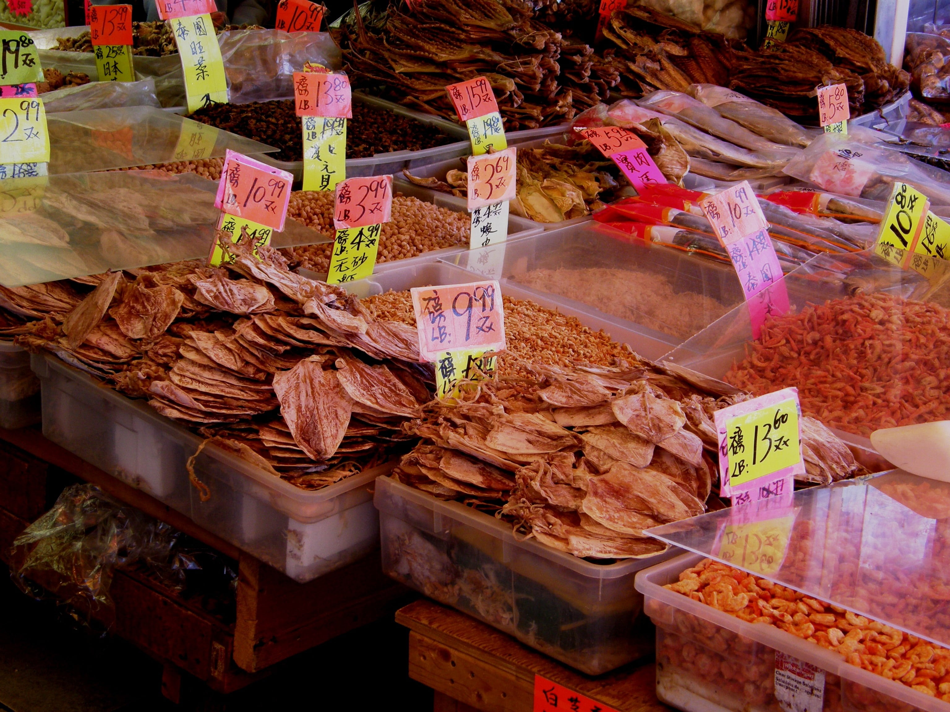 market, sweet food, large group of objects, cuisine, healthy, for sale, market stall, container, indoors, chinese, chinatown, retail display, food, no people, HD Wallpaper