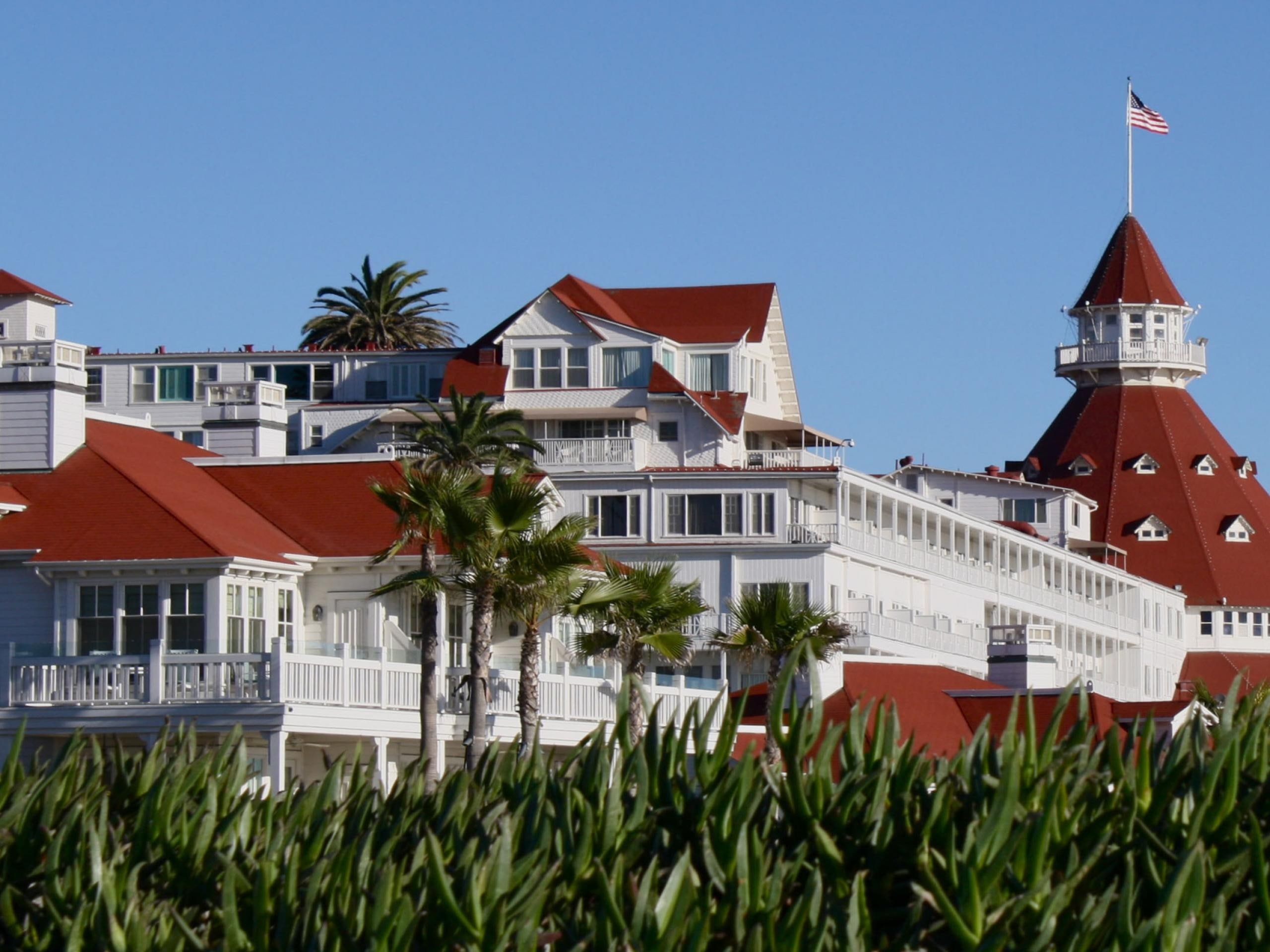 The hotel del coronado, nature, United states, architecture, building exterior, tropical climate, day, city, built structure, San diego, sunlight, clear sky, HD Wallpaper