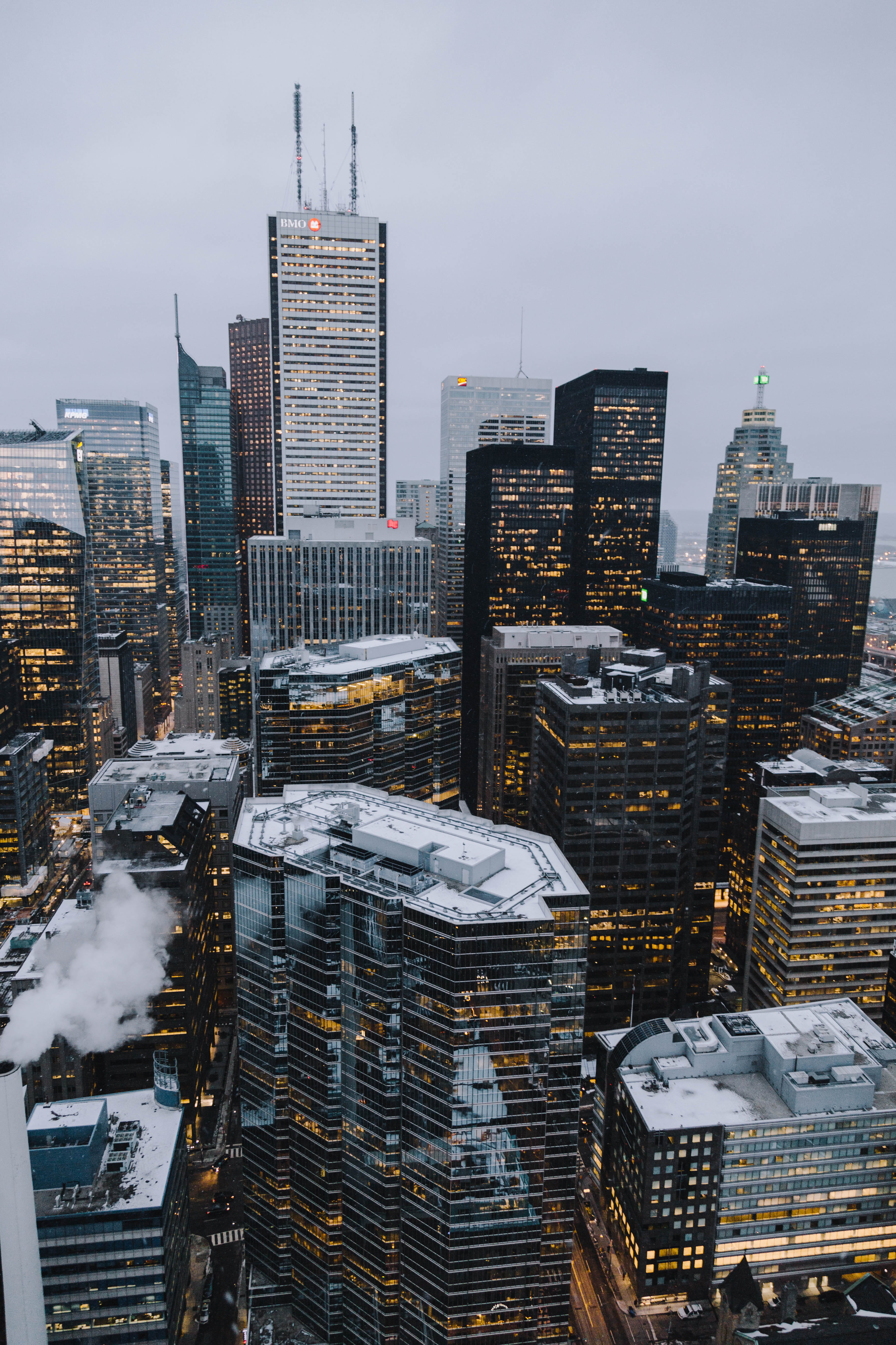 business, capital Cities, outdoors, tall - High, city, financial District, winter, street, density, urbanscape, metropolitan, 5K, skyscraper, architecture, Phone HD Wallpaper
