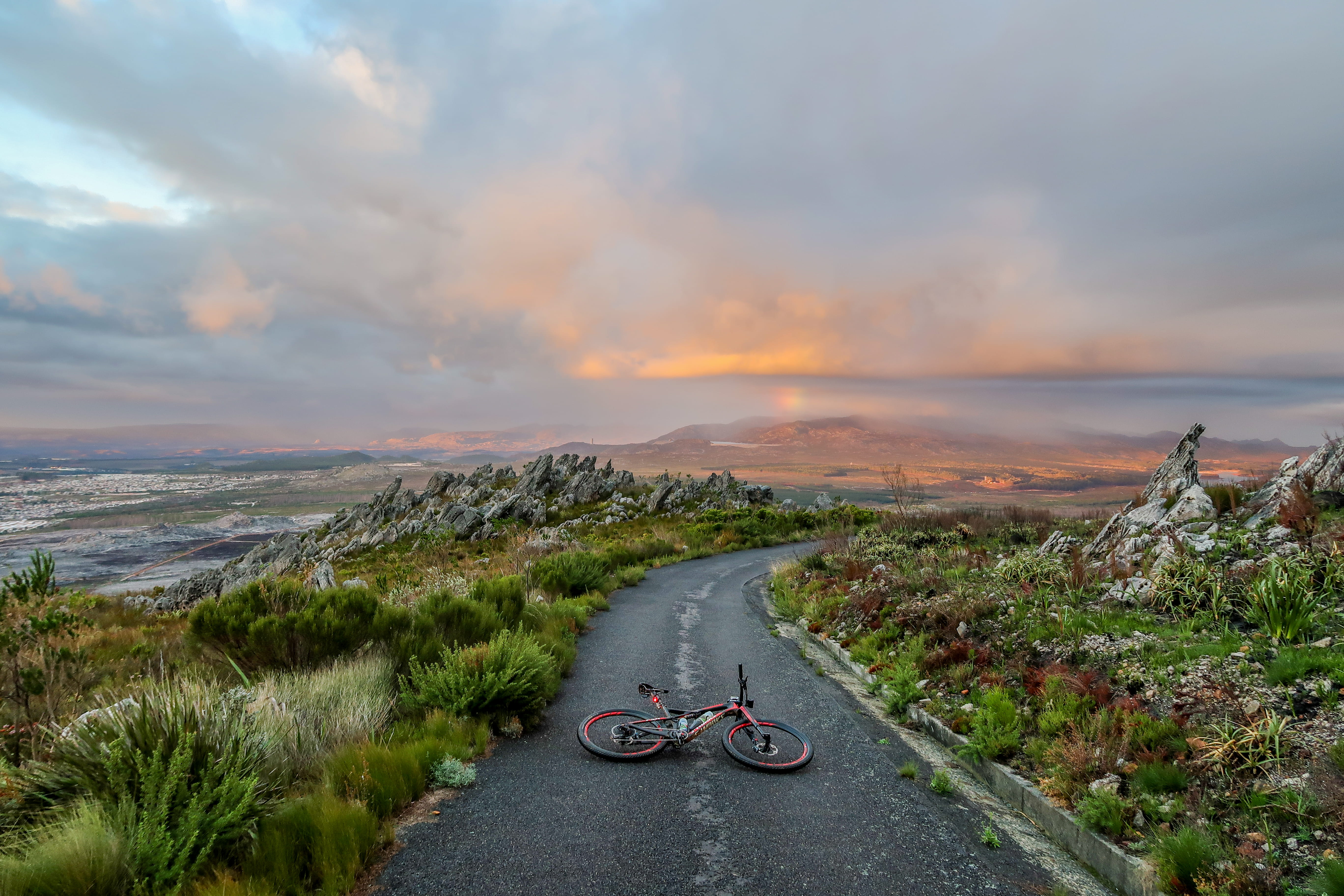 grass, sky, nature, travel, mode of transportation, track, bike, plants, street, trail, landscape, cloud - Sky, land, car, rural, scenics, bicycle, sunset, HD Wallpaper