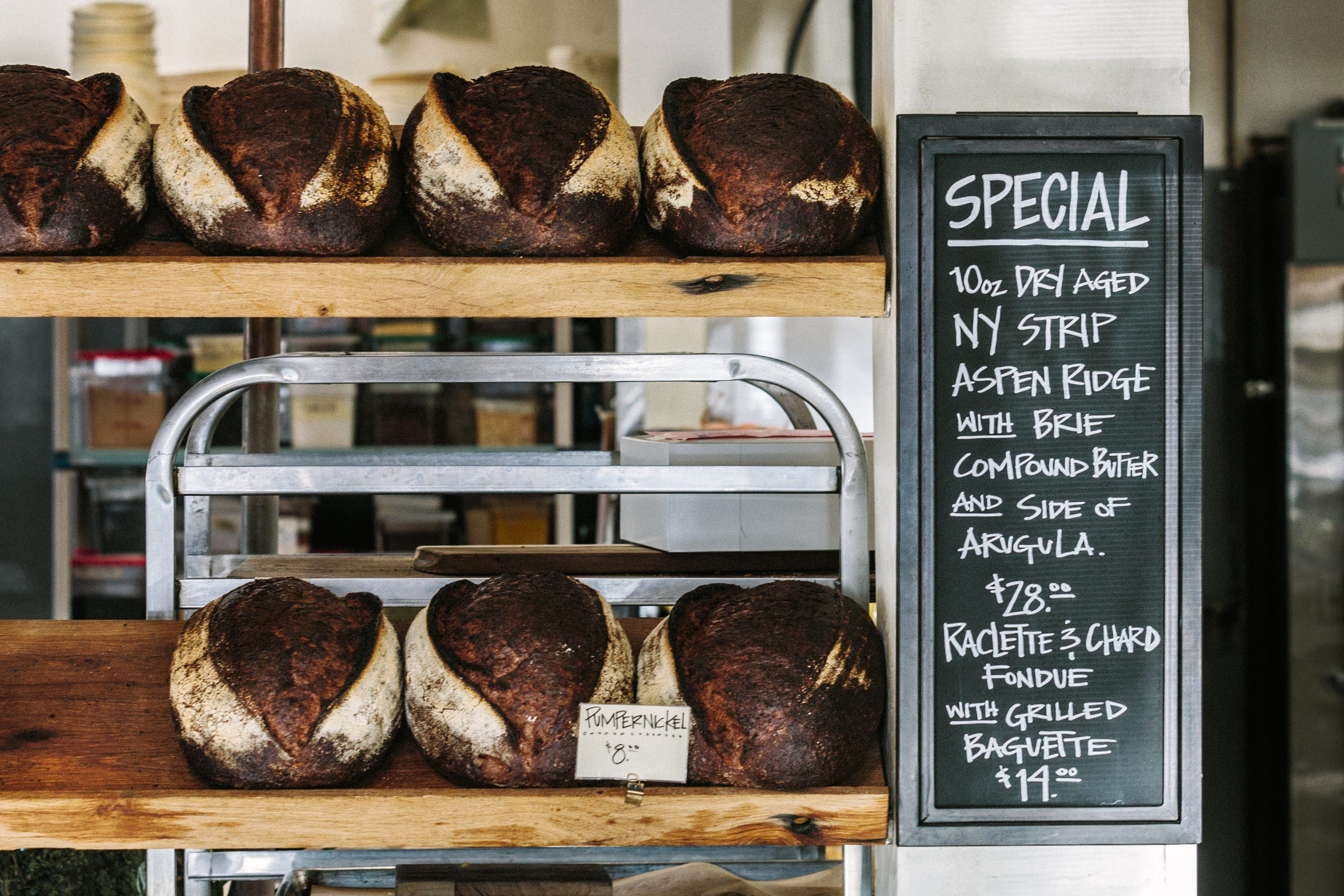 indoors, french food, no people, meat, baked, store, 2K, price, bread, food, menu, communication, food and drink, text, retail display, shelf, business, HD Wallpaper