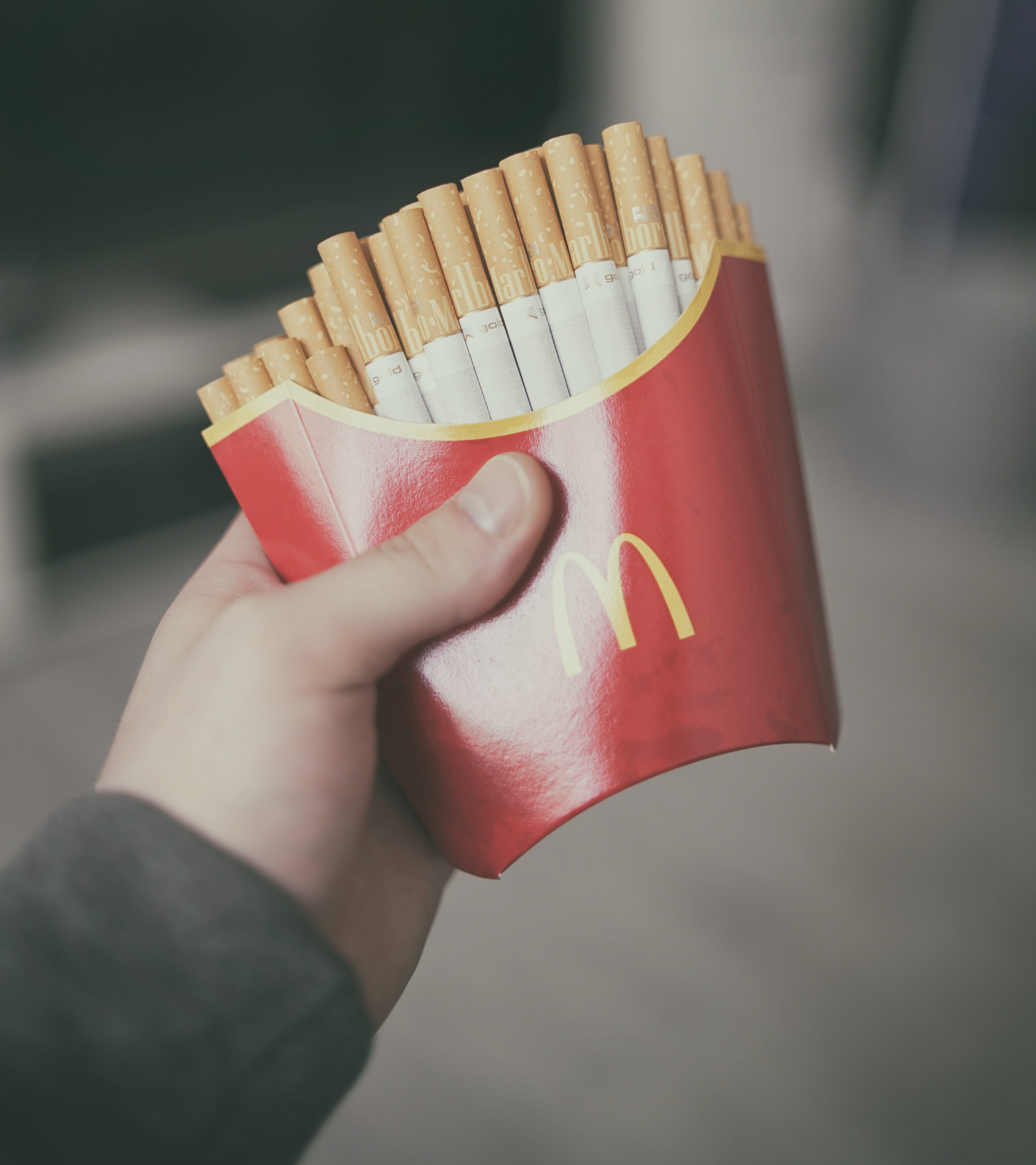 mcdonald, nail, one person, finger, human finger, nail art, body part, 4K, hand, day, fries, focus on foreground, close-up, personal perspective, human hand, Phone HD Wallpaper