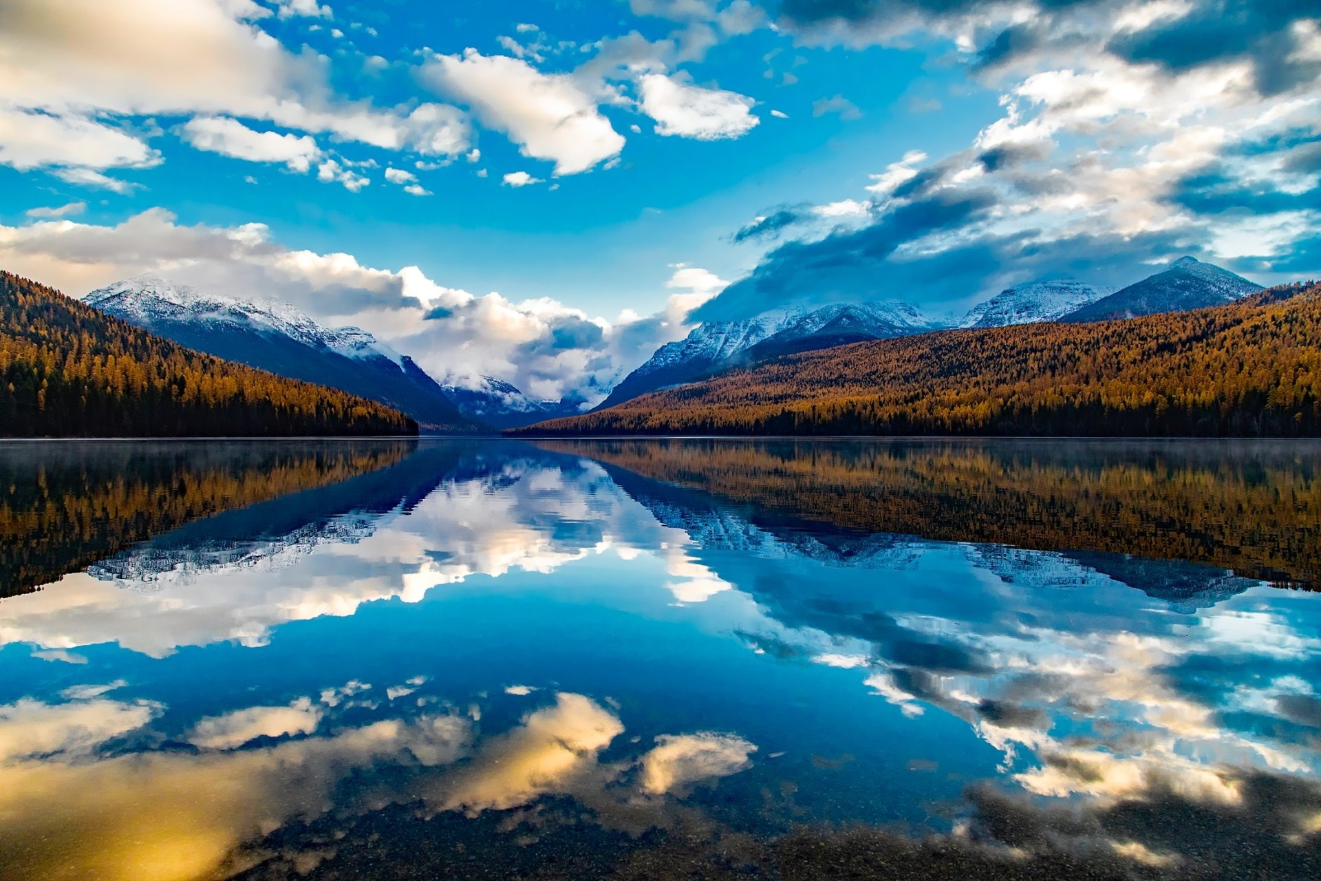Lake McDonald, Landscape, Glacier National Park, Sky, Earth, Nature, Reflection, Lake, Mountain, 1080P, Cloud, HD Wallpaper