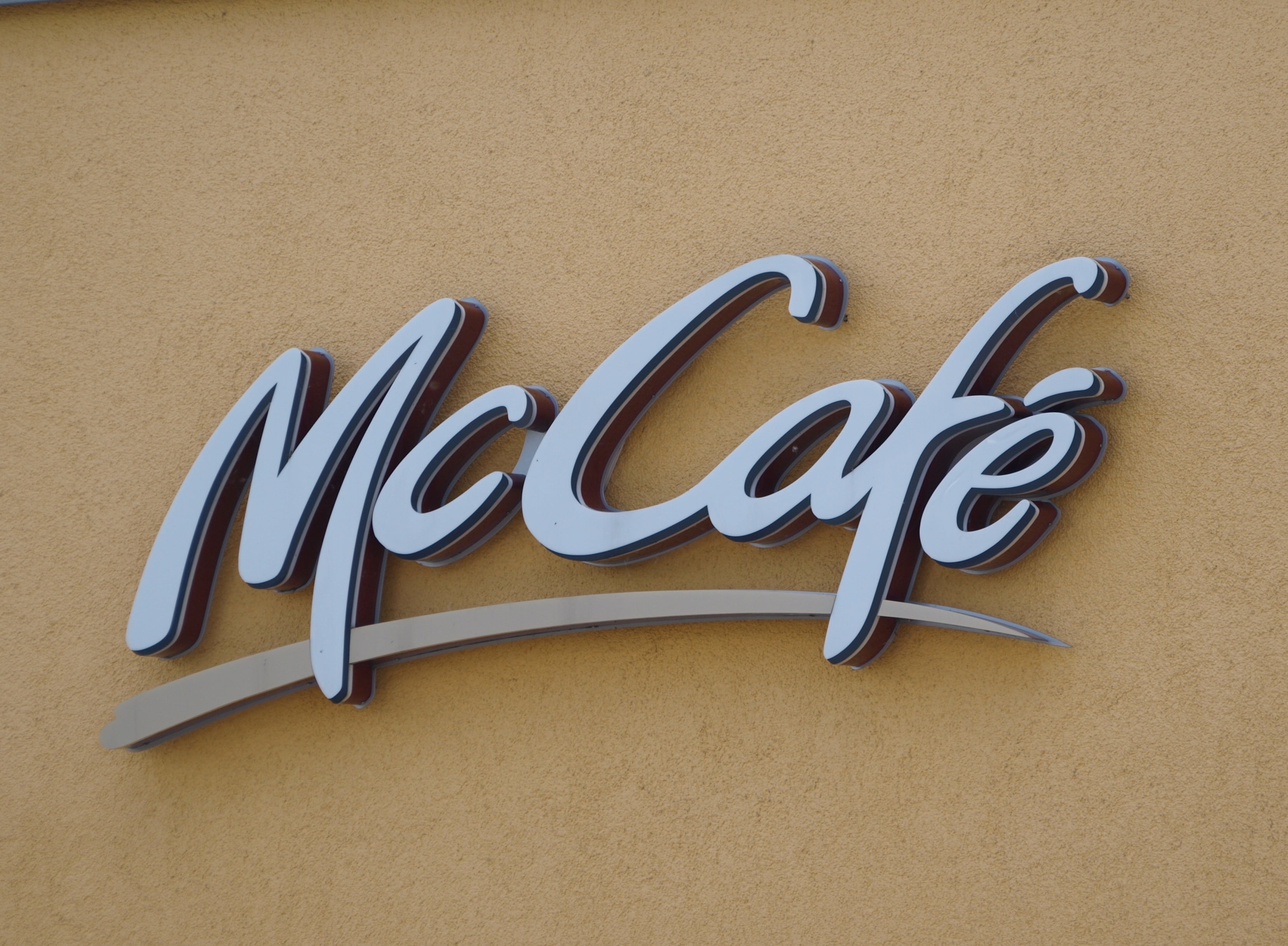 indoors, communication, single object, letter, neon sign, wall - building feature, mccafe, number, built structure, still life, love, emotion, mcdonalds, HD Wallpaper