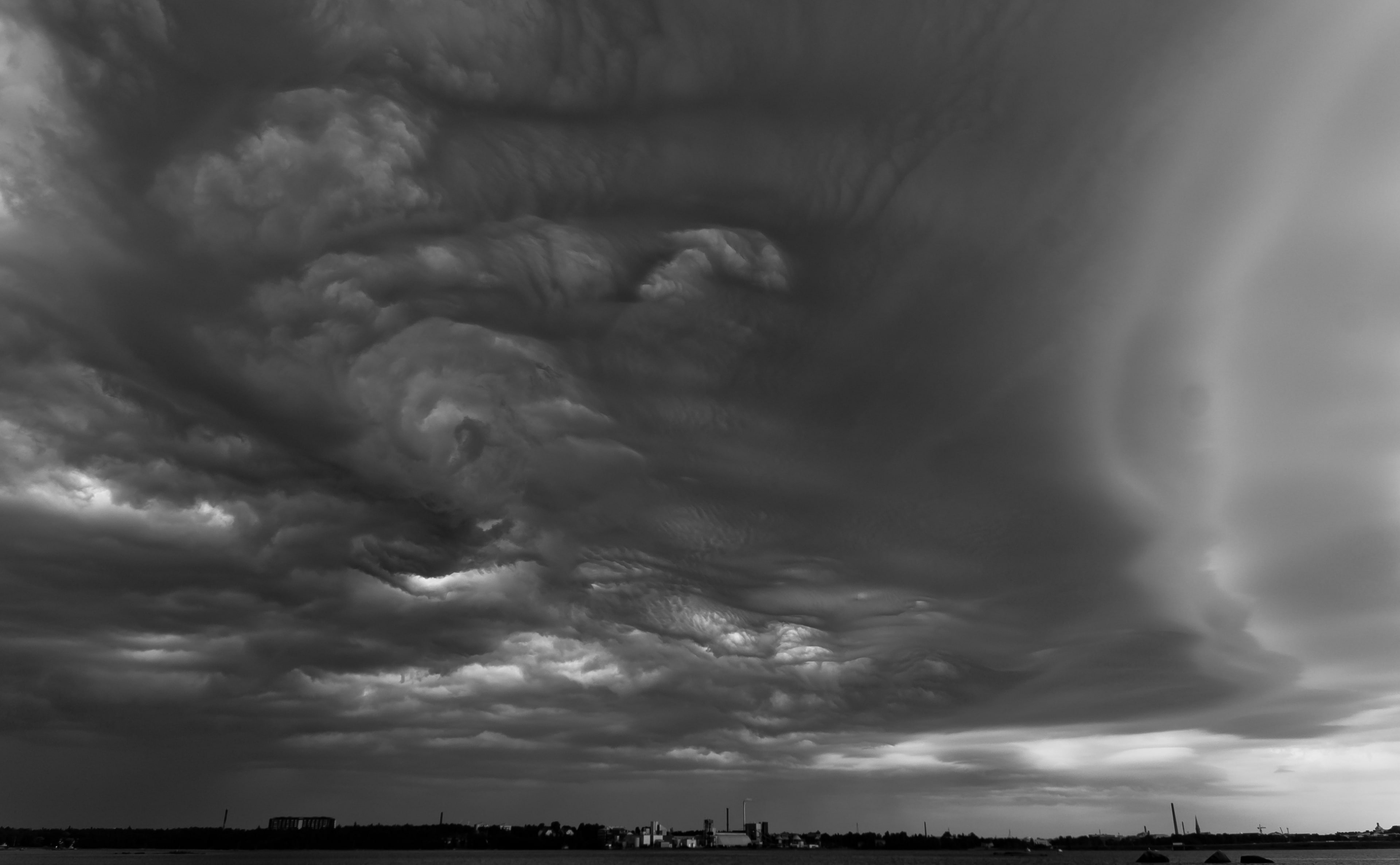 dramatic sky, storm cloud, thunderstorm, gray, no people, sky, tranquility, ominous, power in nature, nature, cloudy, storm, outdoors, day, Clouds, low angle view, HD Wallpaper
