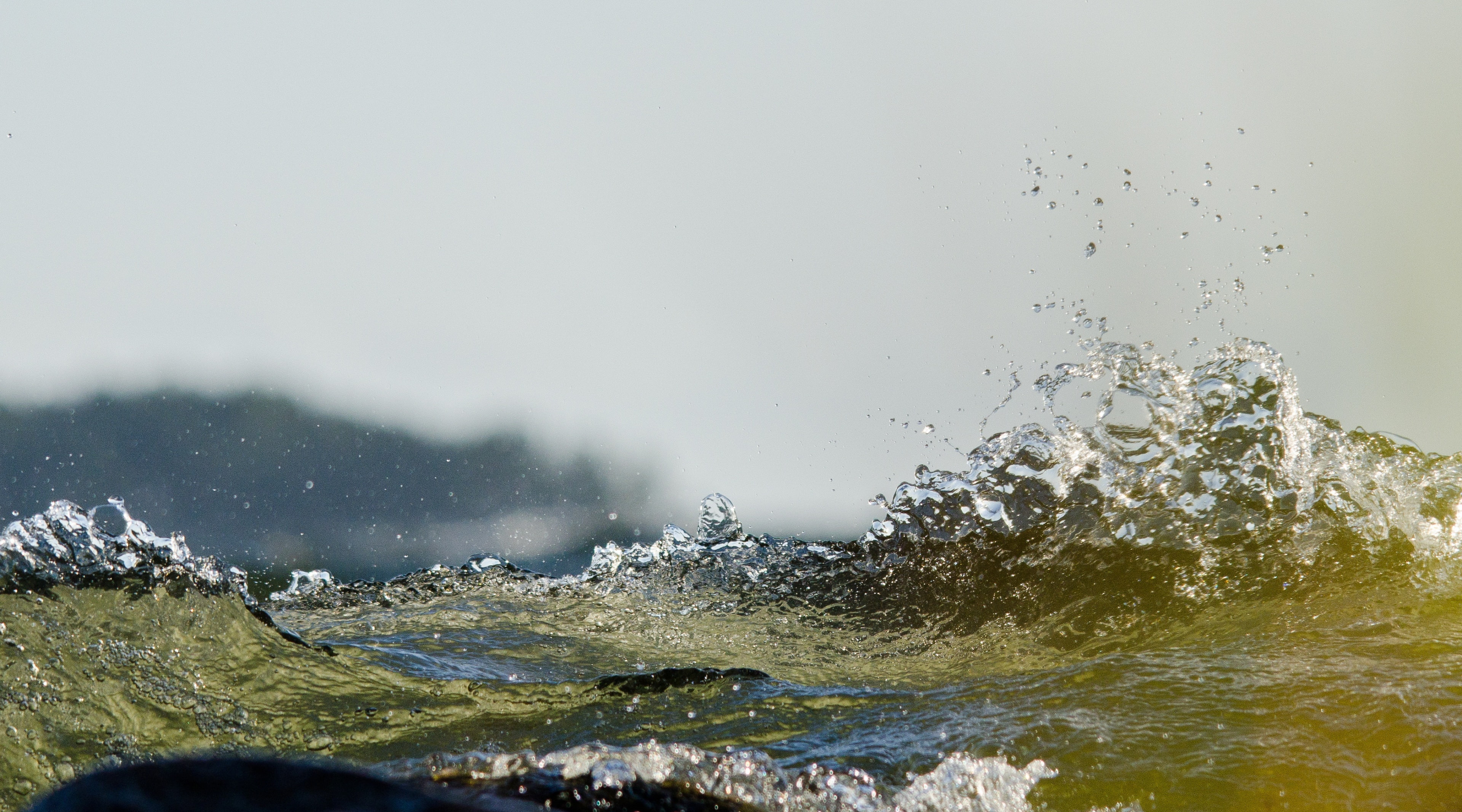 copy space, Elements, outdoors, power in nature, no people, motion, sport, 4K, breaking, beauty in nature, greenwater, Green, rock - object, splashing, HD Wallpaper
